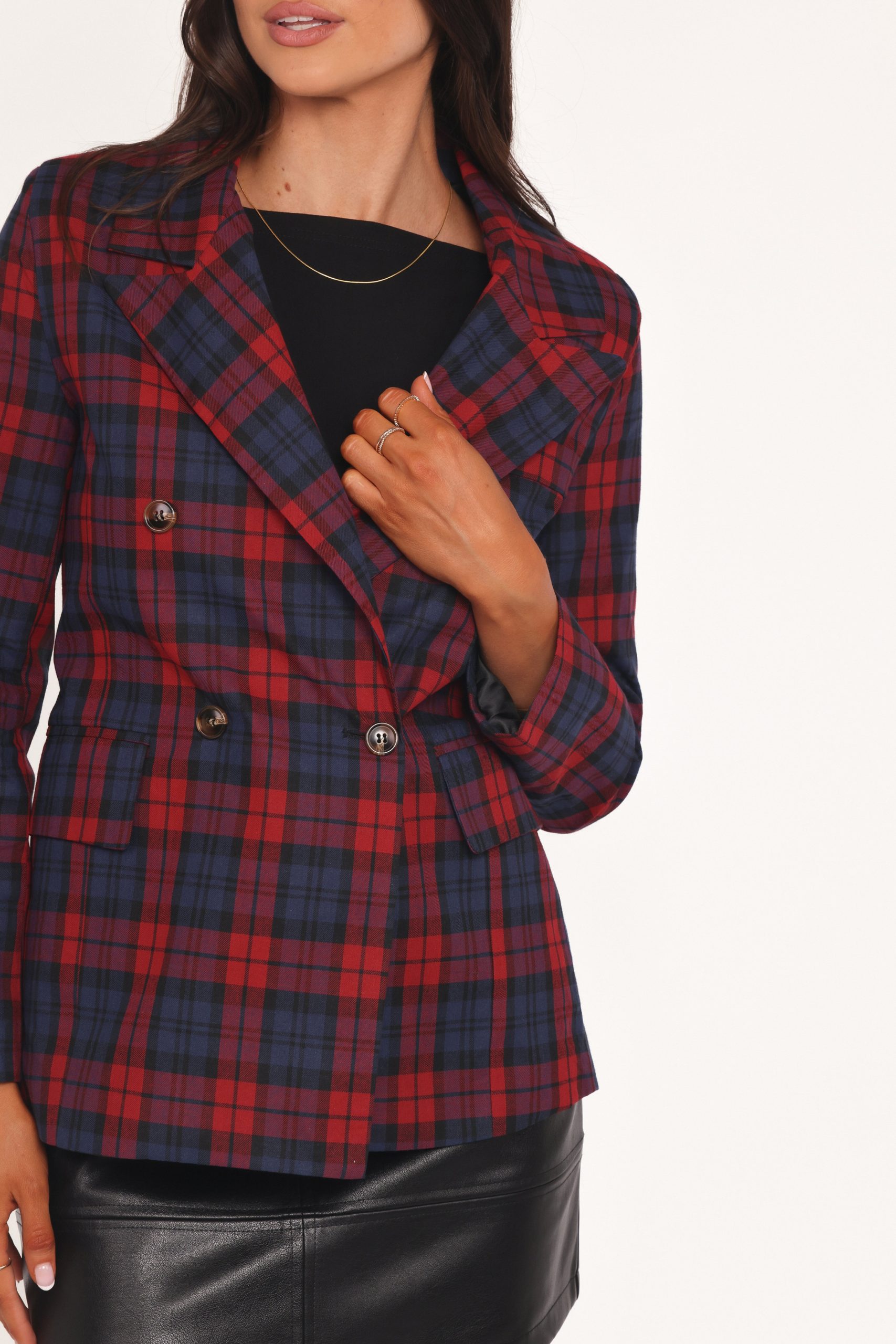 Juliette Blazer - Red Plaid - Image 5