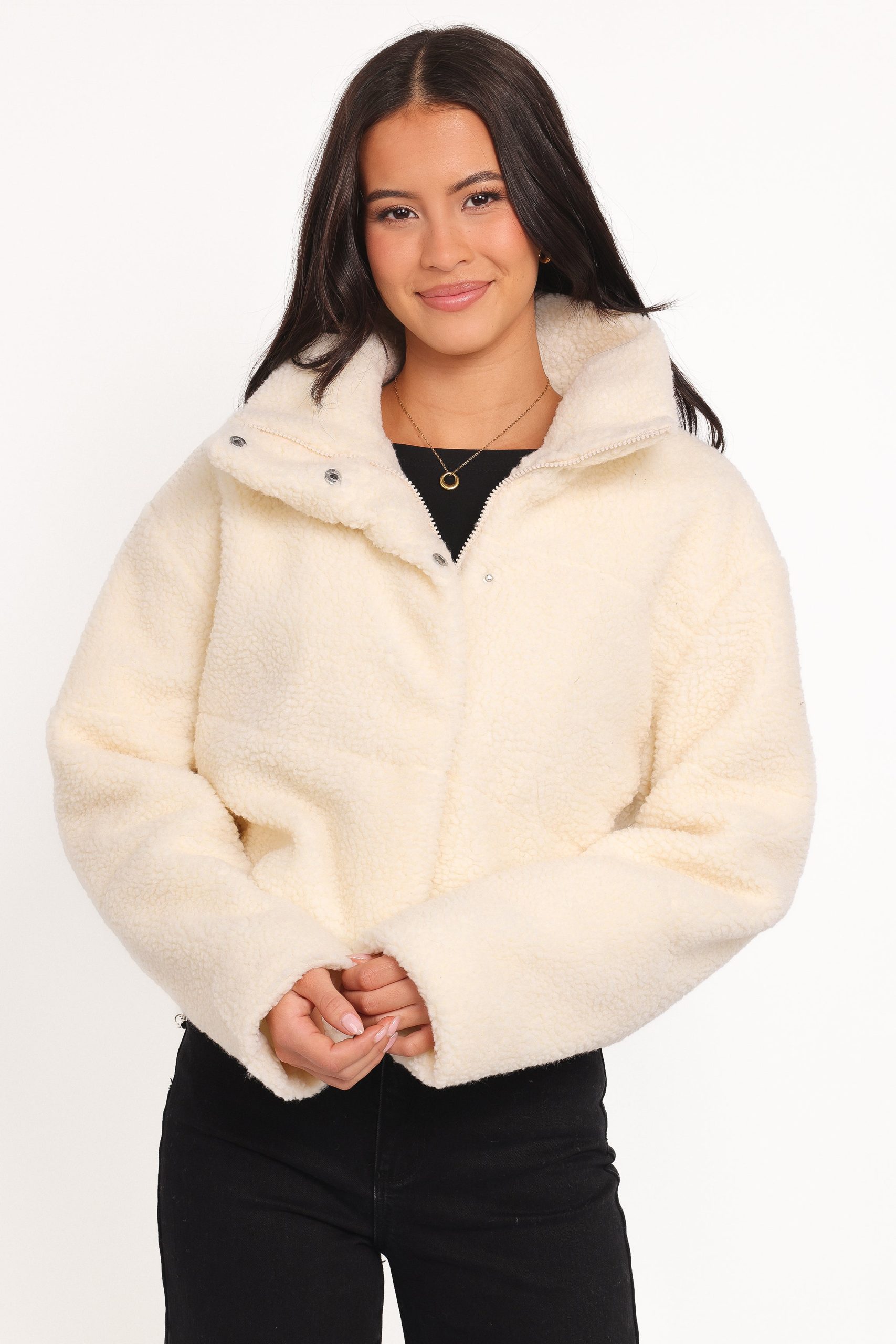 Katerina Fleece Puffer - White - Image 6