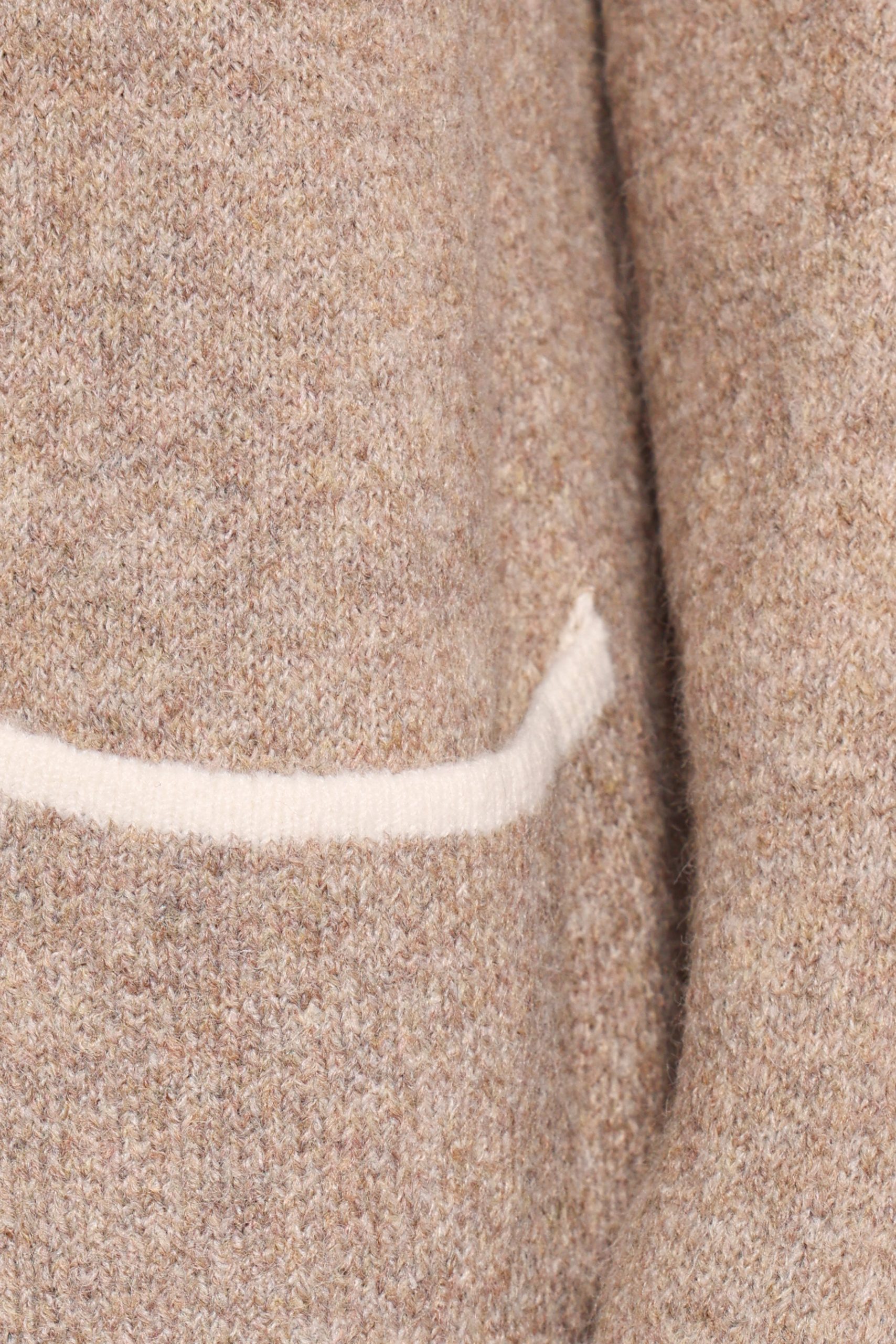 Katia Contrast Trim Coatigan - Beige - Image 5