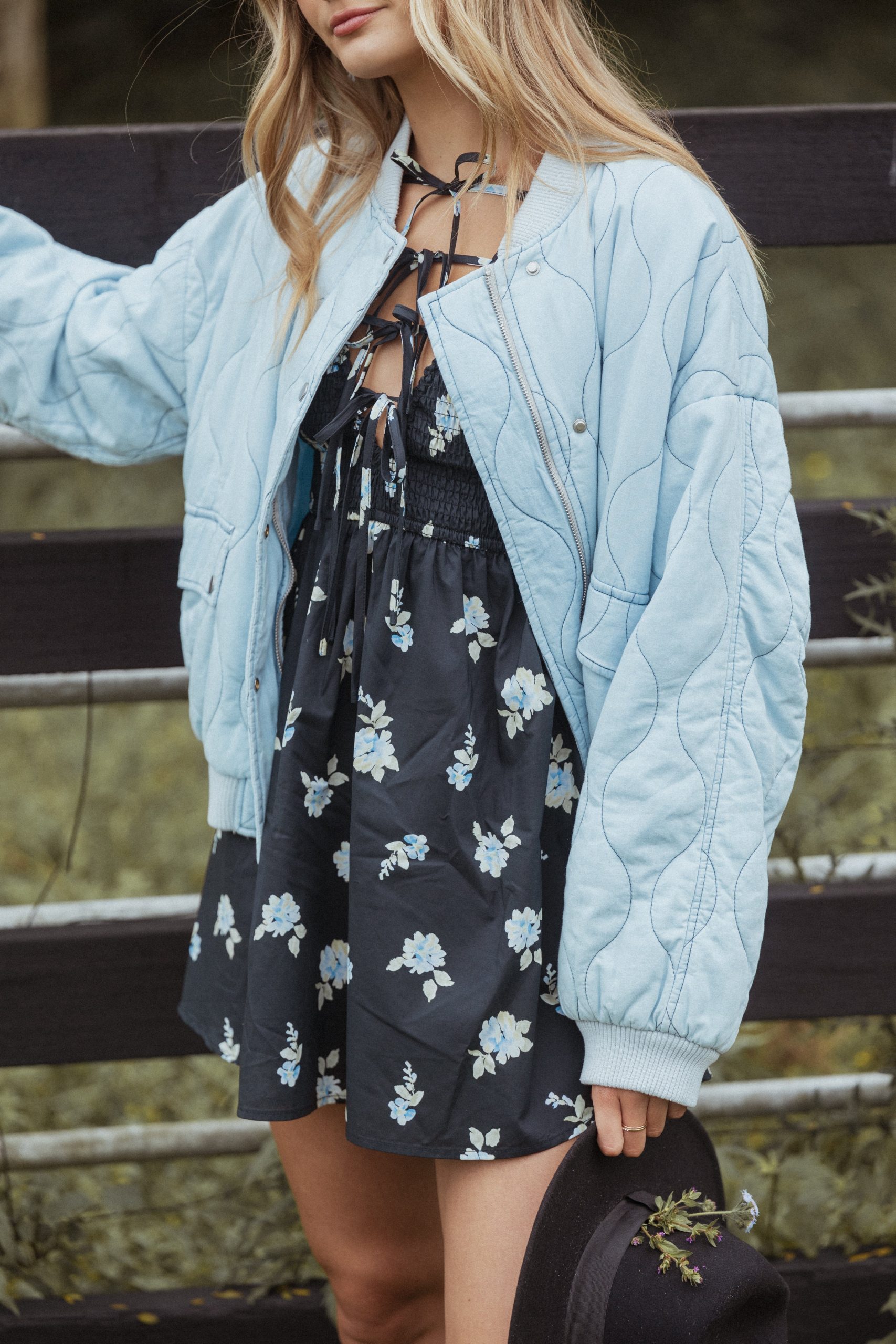Keah Quilted Jacket - Blue - Image 2