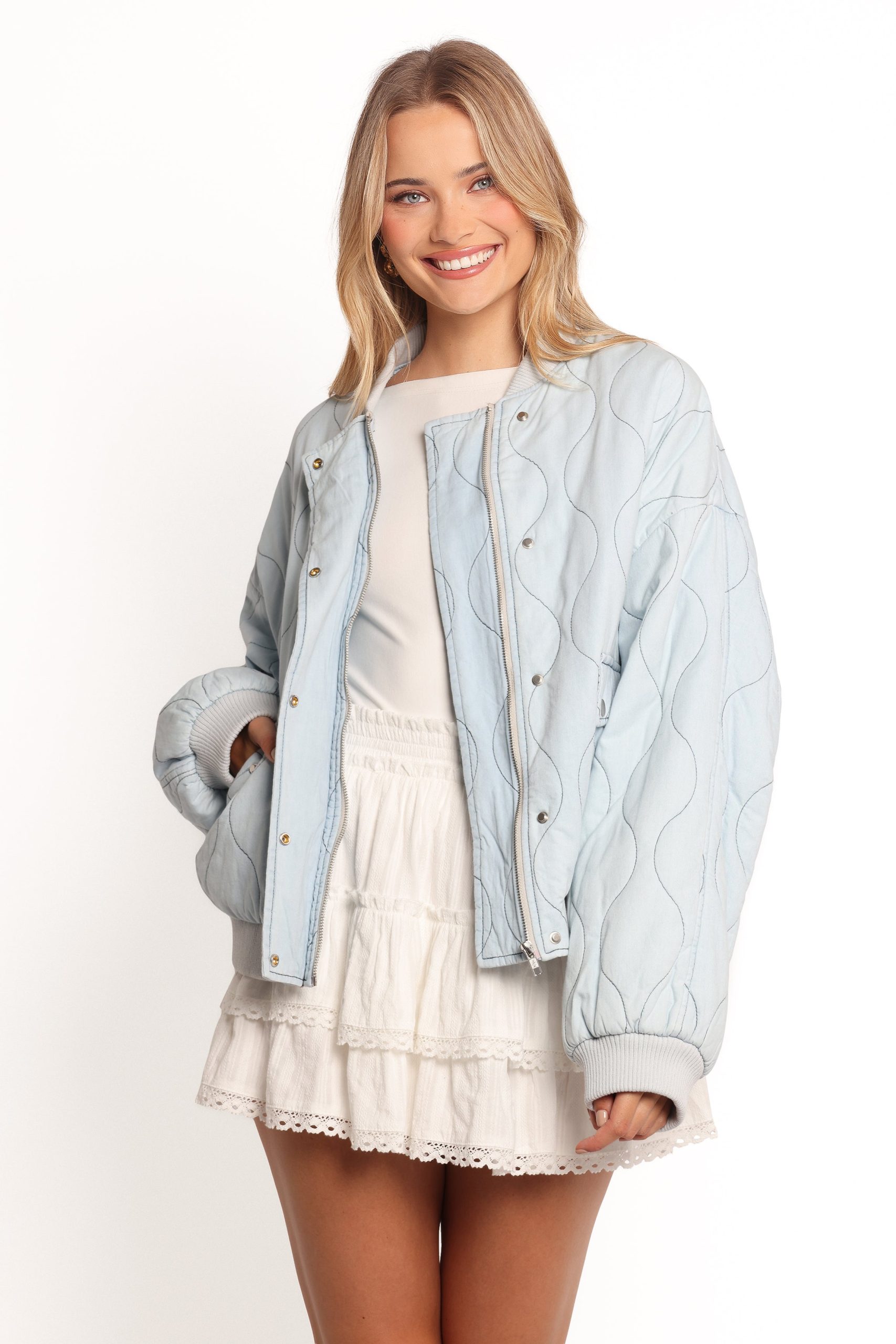 Keah Quilted Jacket - Blue - Image 5