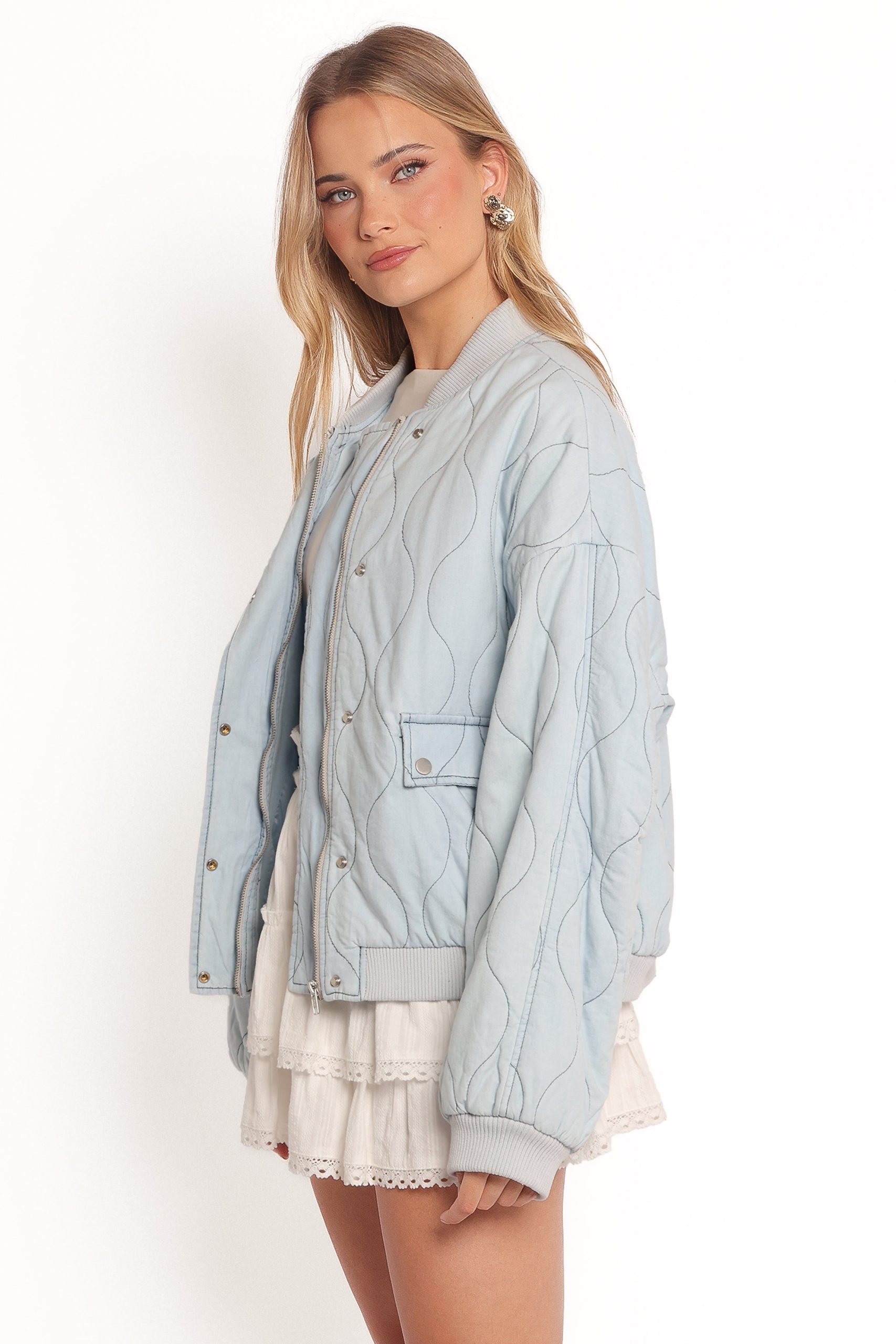 Keah Quilted Jacket - Blue - Image 6