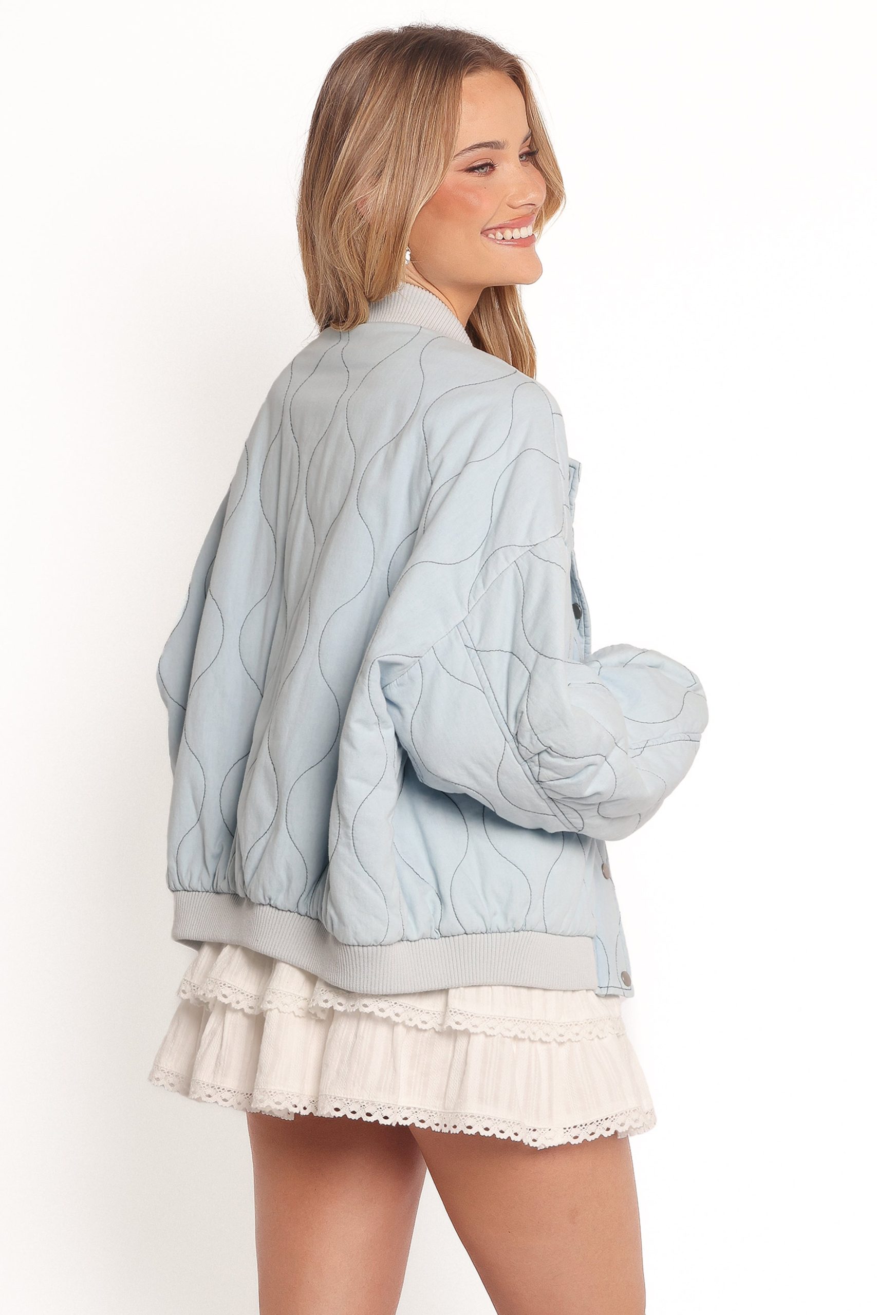 Keah Quilted Jacket - Blue - Image 7