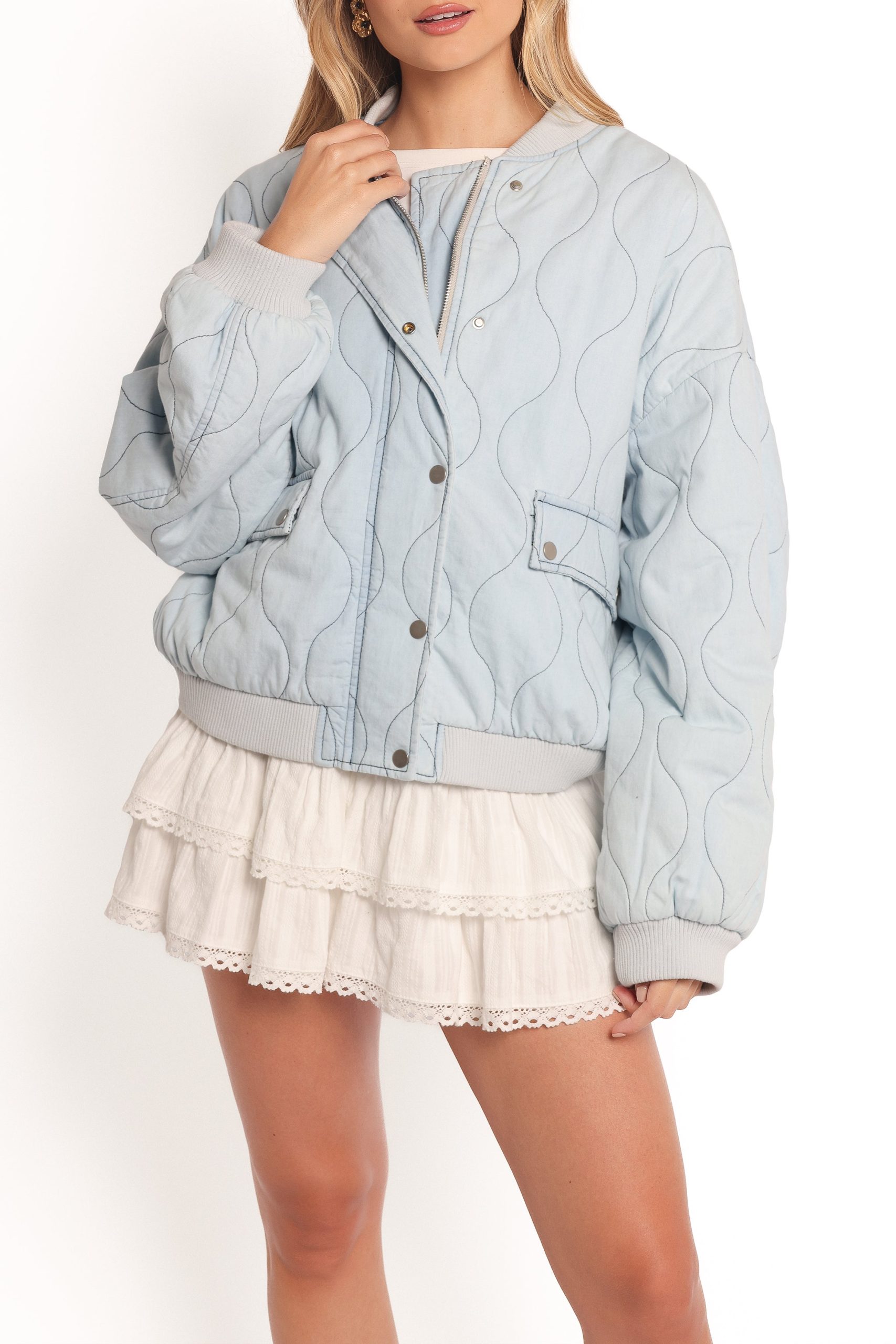 Keah Quilted Jacket - Blue - Image 8