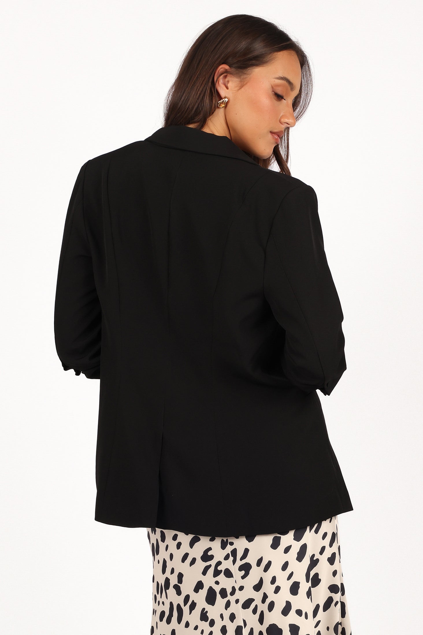Kelby Slouch Sleeve Blazer - Black - Image 4