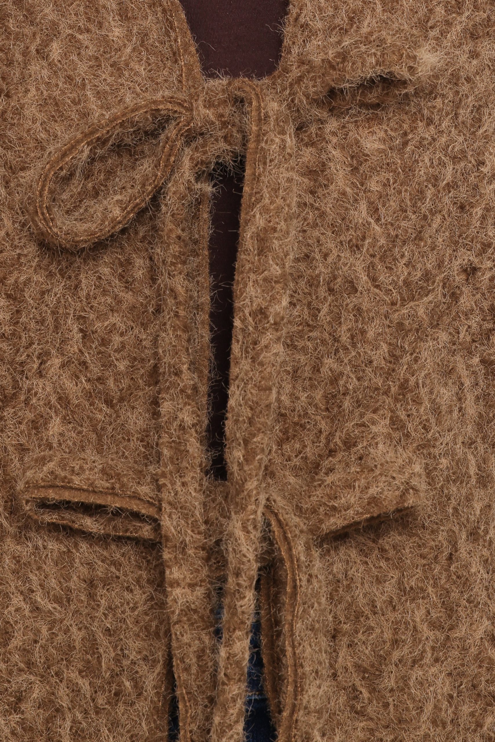 Kimmy Bow Oversized Cardigan - Moss - Image 9