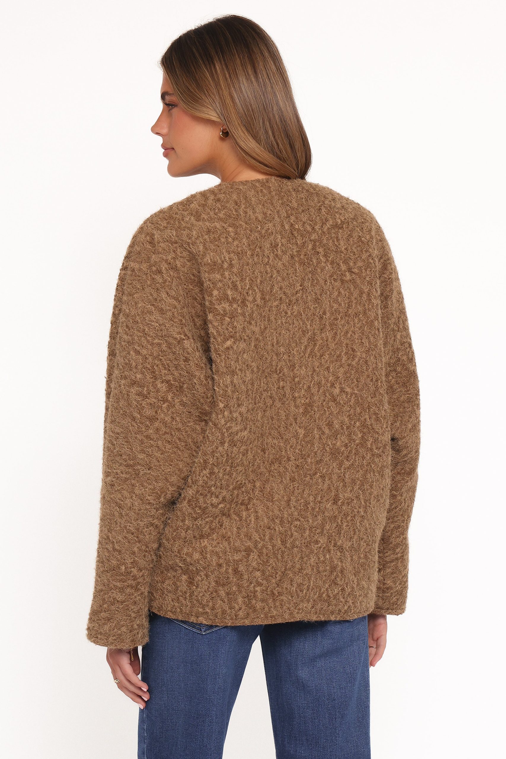 Kimmy Bow Oversized Cardigan - Moss - Image 6