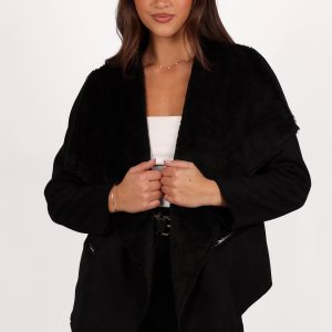 Lopez Faux Sherling Jacket - Black
