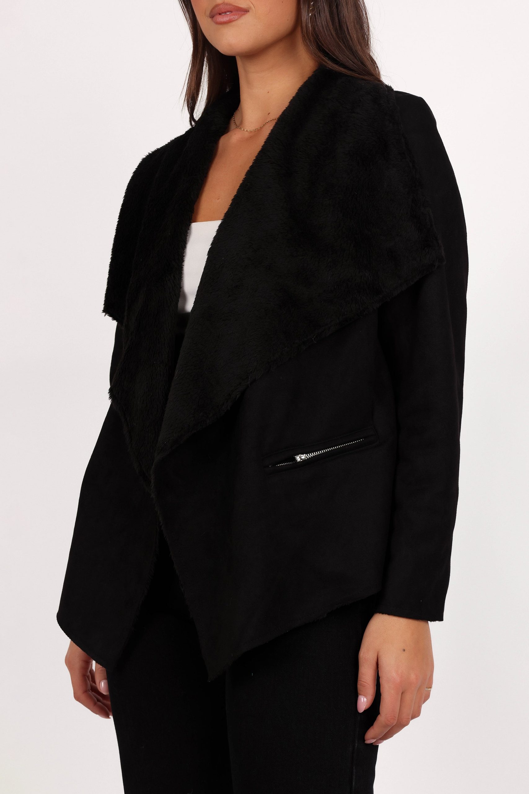 Lopez Faux Sherling Jacket - Black - Image 6