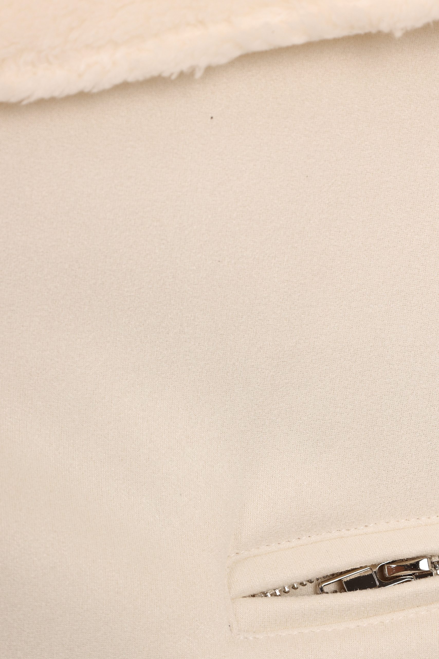Lopez Faux Sherling Jacket - Cream - Image 8