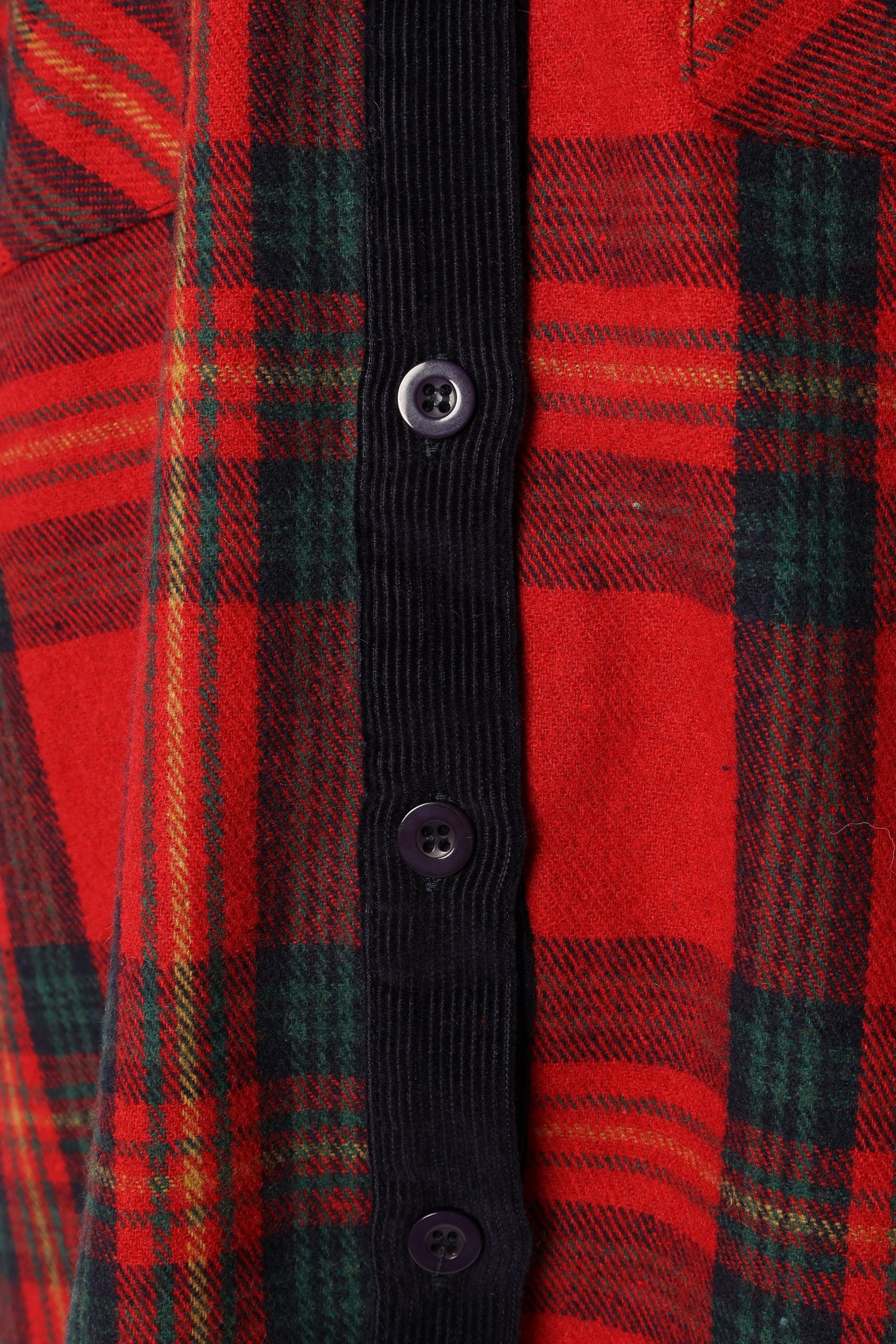 Lucille Plaid Shacket - Red/Navy - Image 10