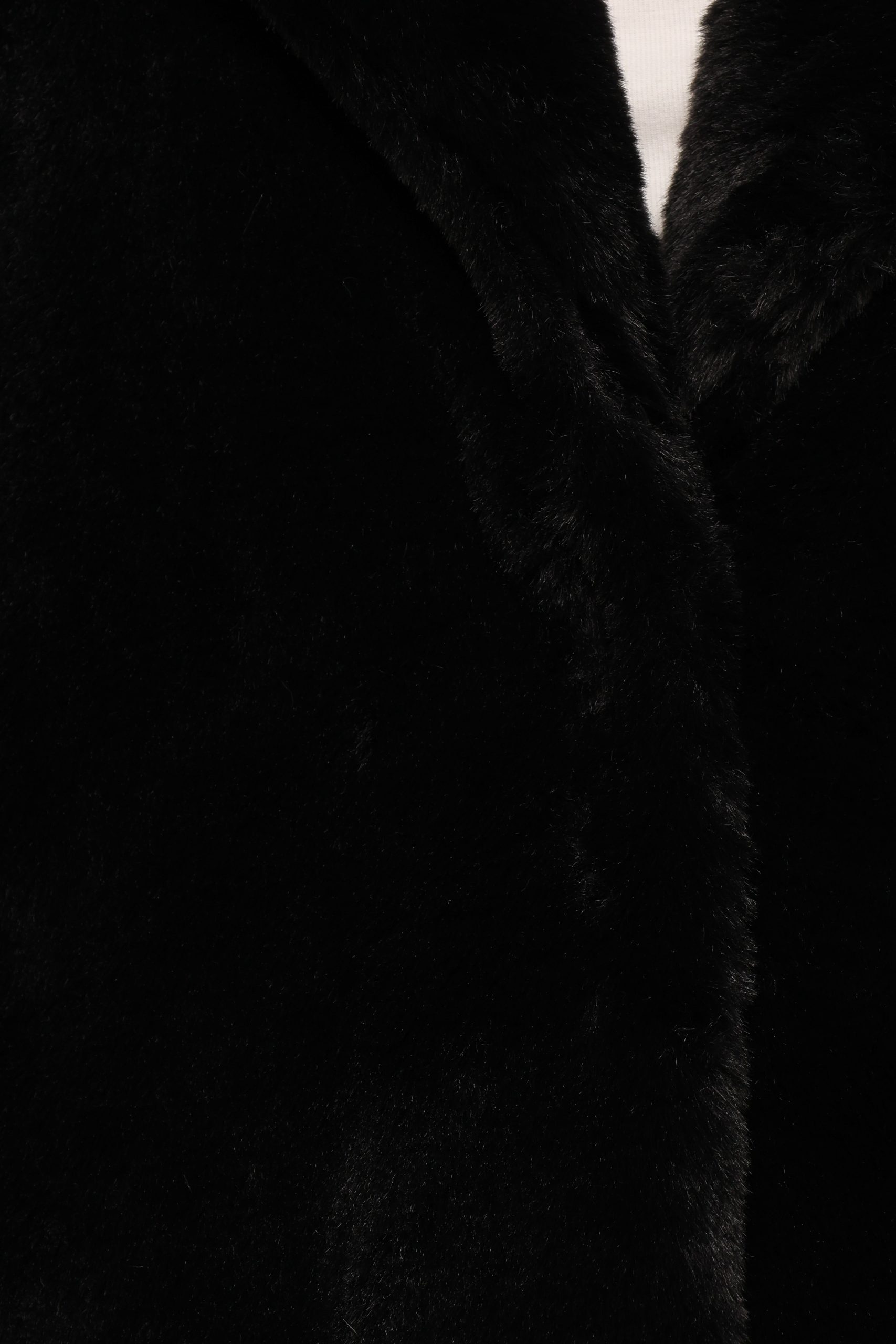 Meeka Faux Fur Jacket - Black - Image 8