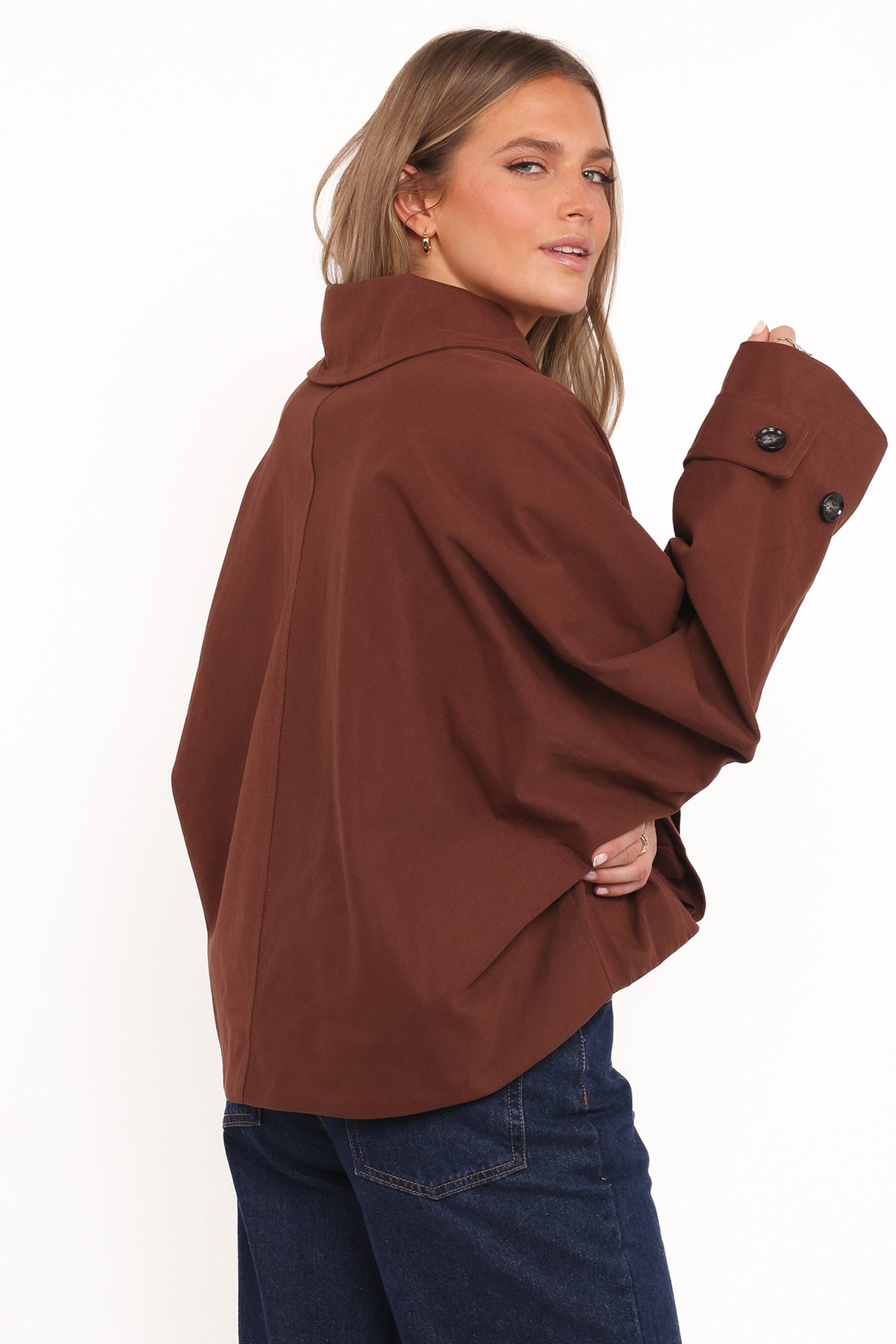Notion Cropped Trench - Espresso - Image 4