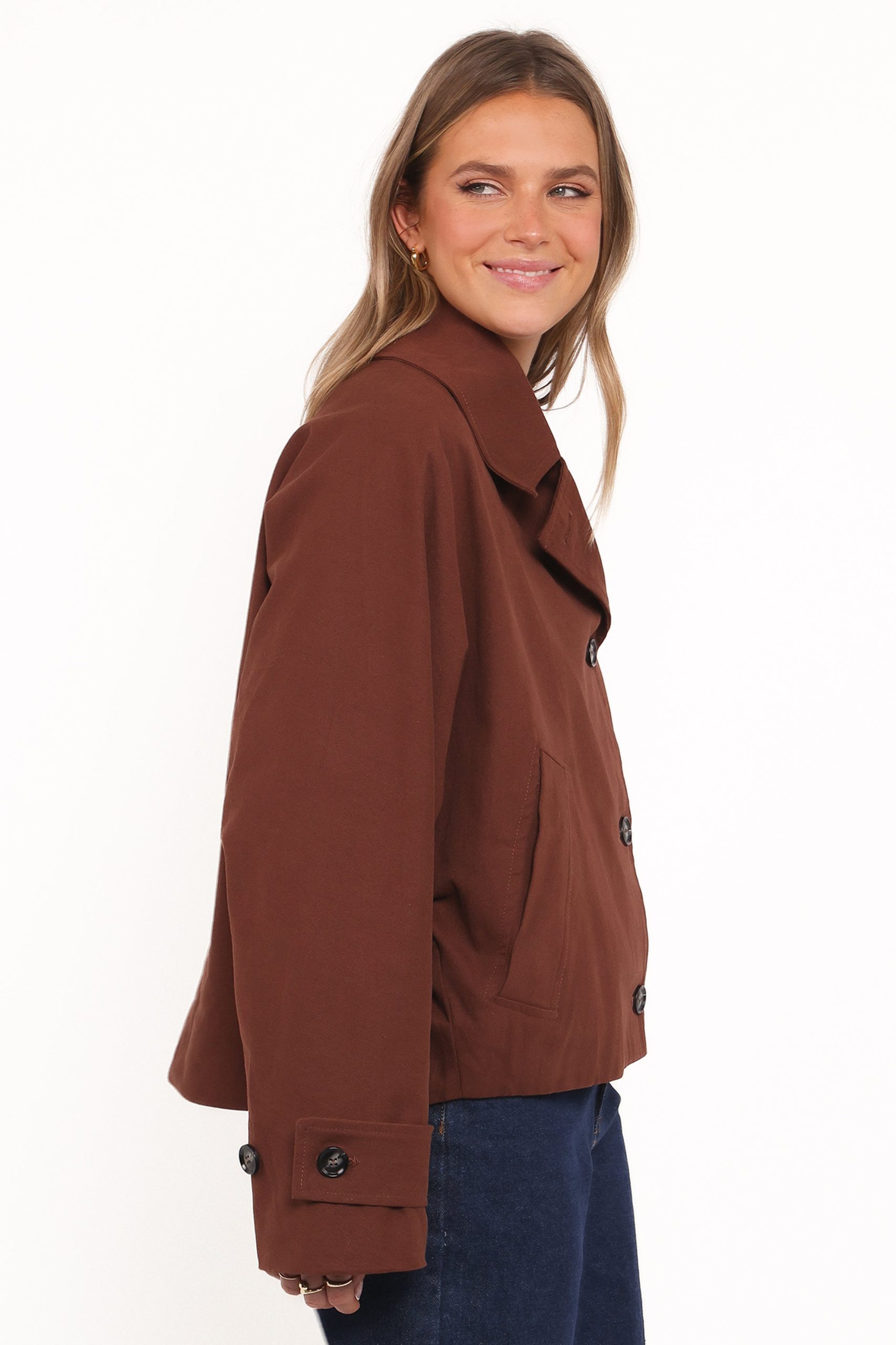 Notion Cropped Trench - Espresso - Image 3