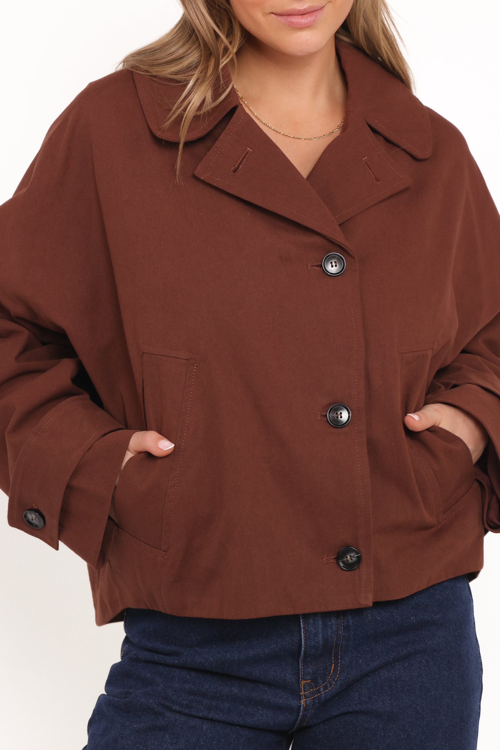 Notion Cropped Trench - Espresso - Image 2