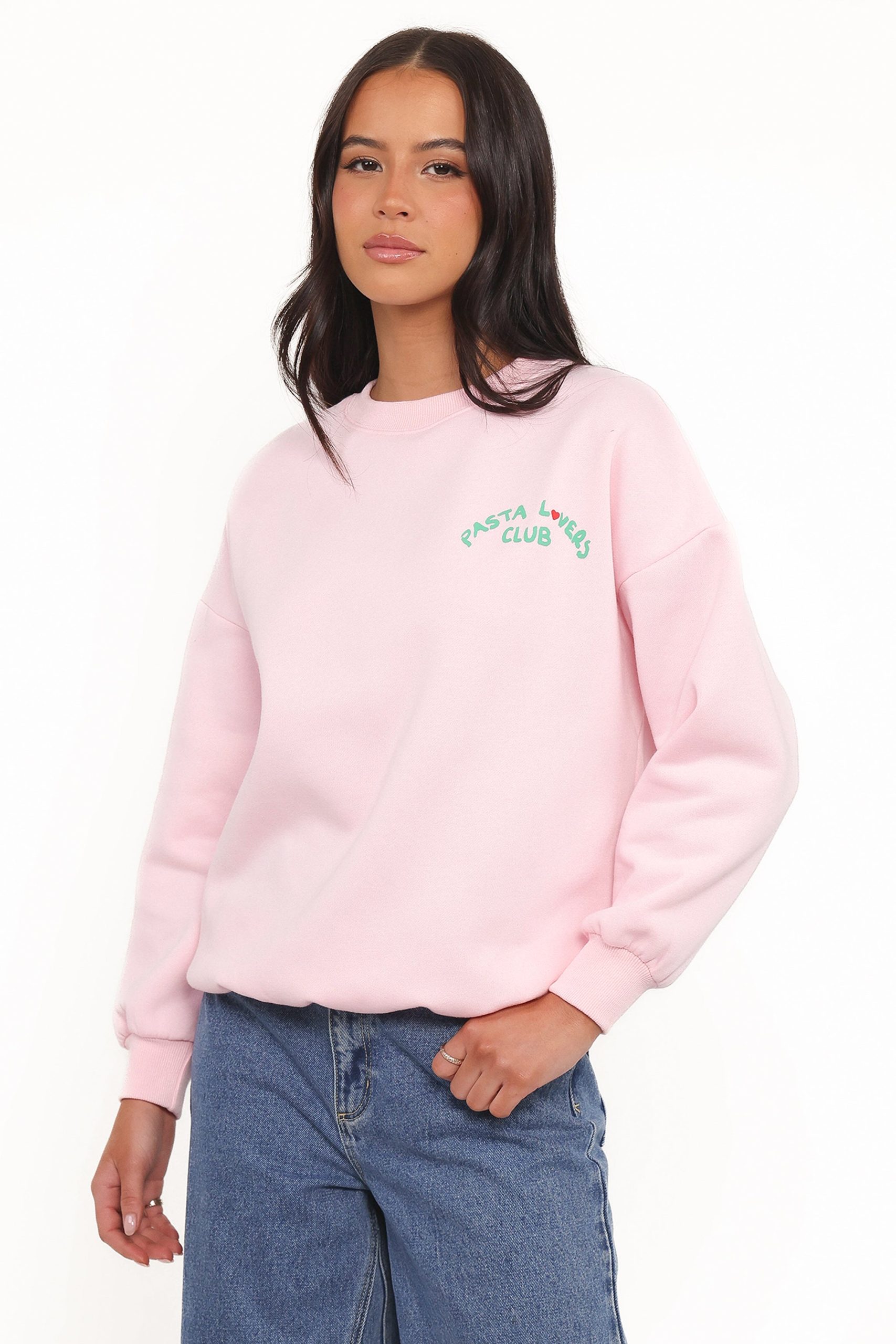 Pasta Lovers Club Graphic Sweater - Pink - Image 5