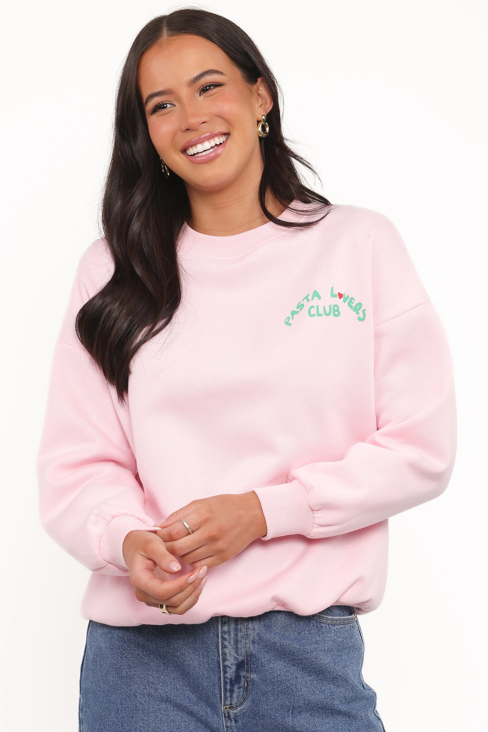 Pasta Lovers Club Graphic Sweater - Pink - Image 2