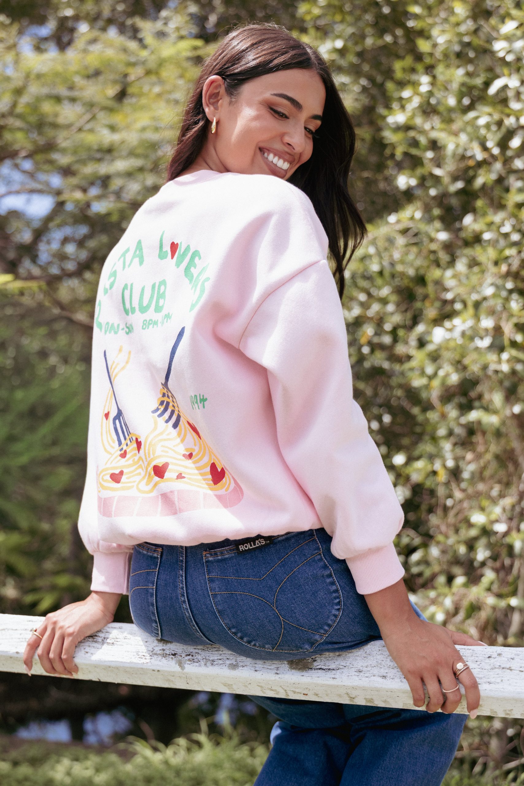 Pasta Lovers Club Graphic Sweater - Pink - Image 9