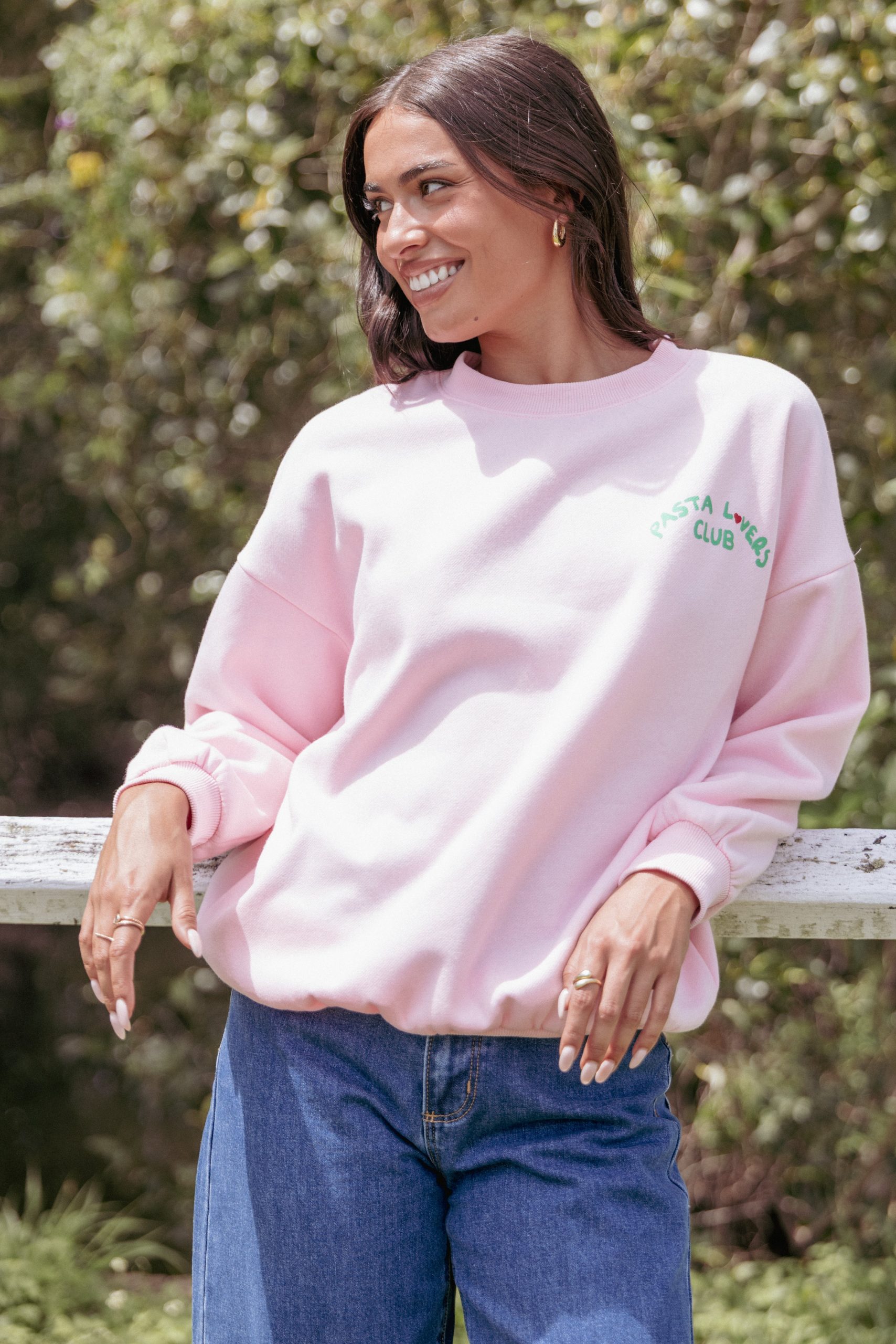 Pasta Lovers Club Graphic Sweater - Pink - Image 8