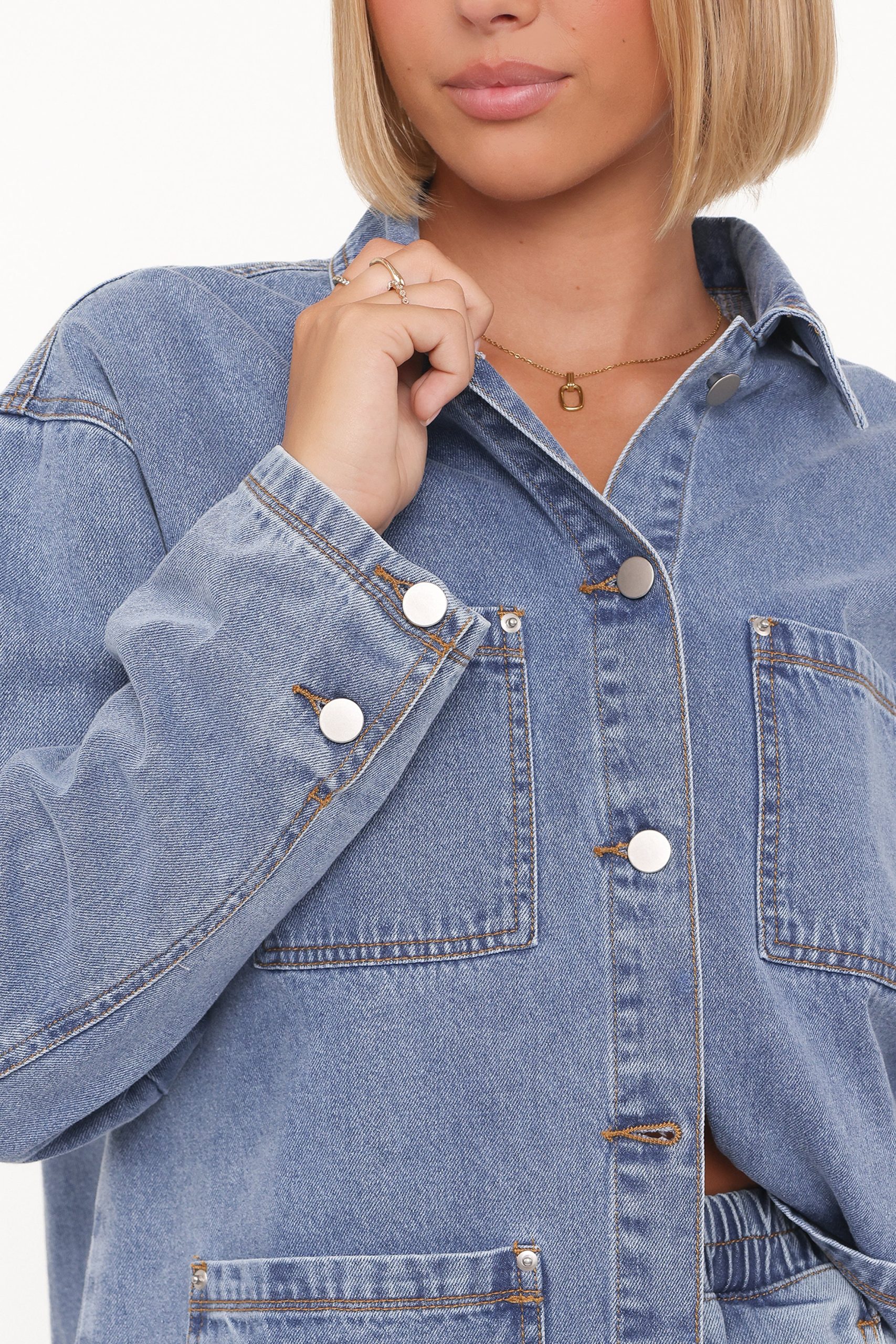Remy Denim Utility Jacket - Medium Wash - Image 3