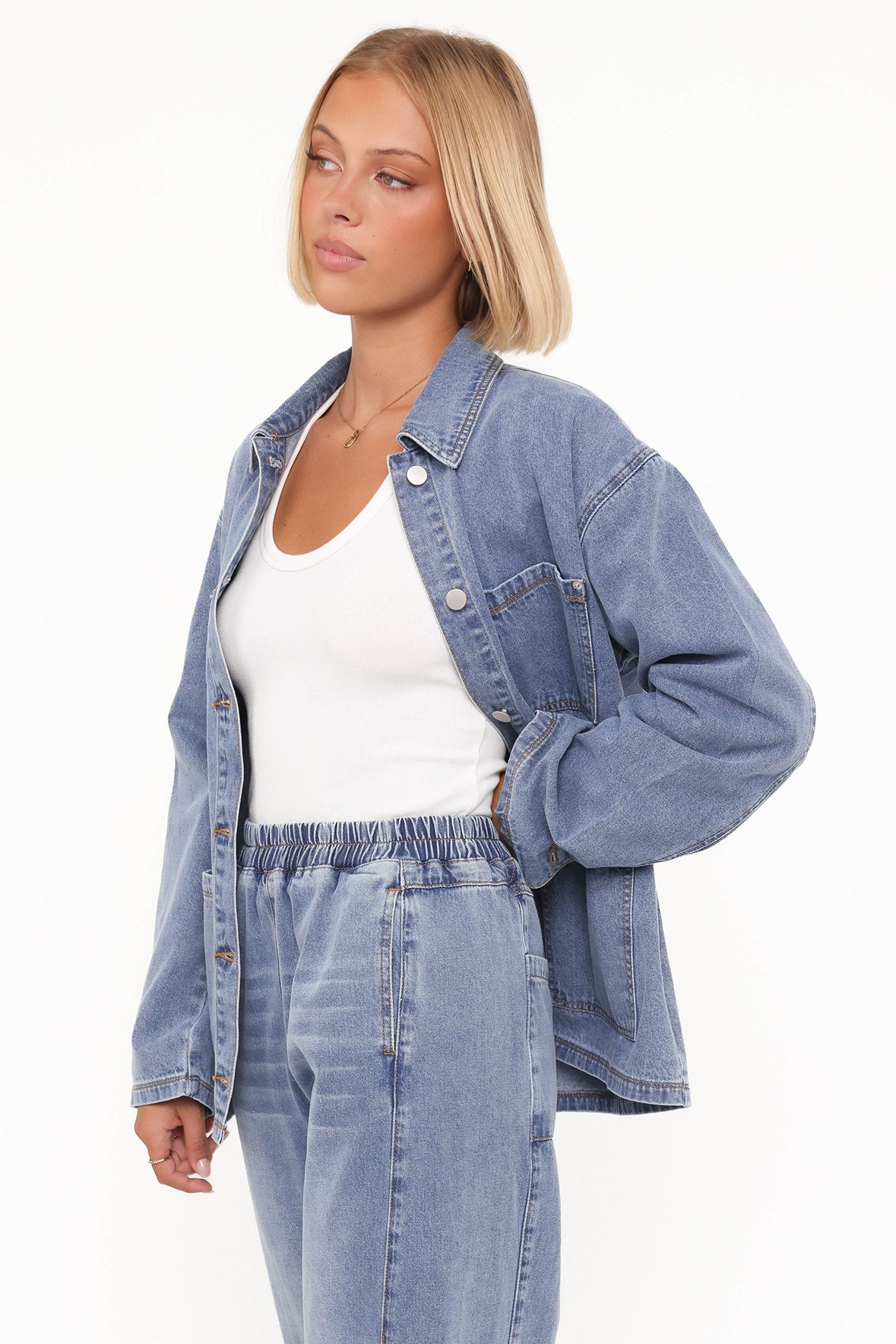 Remy Denim Utility Jacket - Medium Wash - Image 4