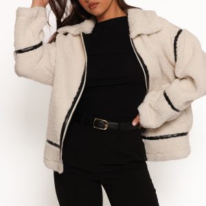 Ricki Faux Sherling Jacket - White