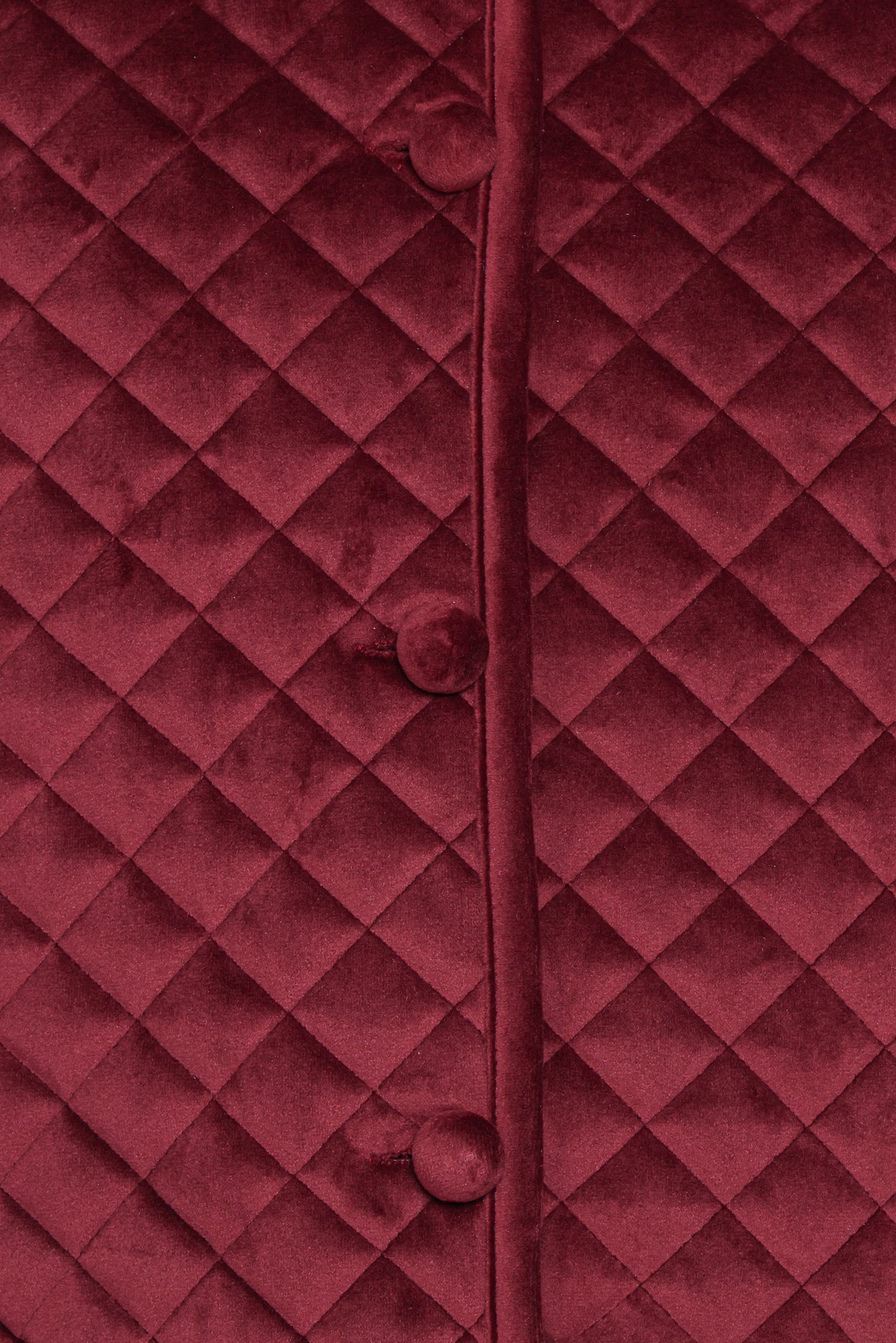 Roxanna Quilted Velvet Jacket - Wine - Image 6