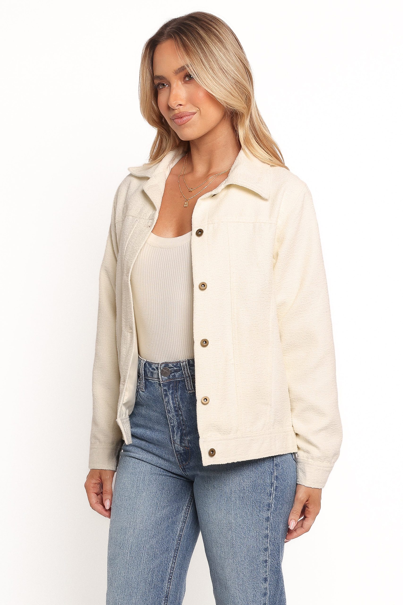 Sandy Boucle Jacket - White - Image 3