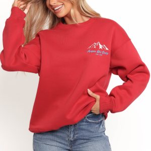 Torie Apres Ski Camp Sweatshirt - Cherry