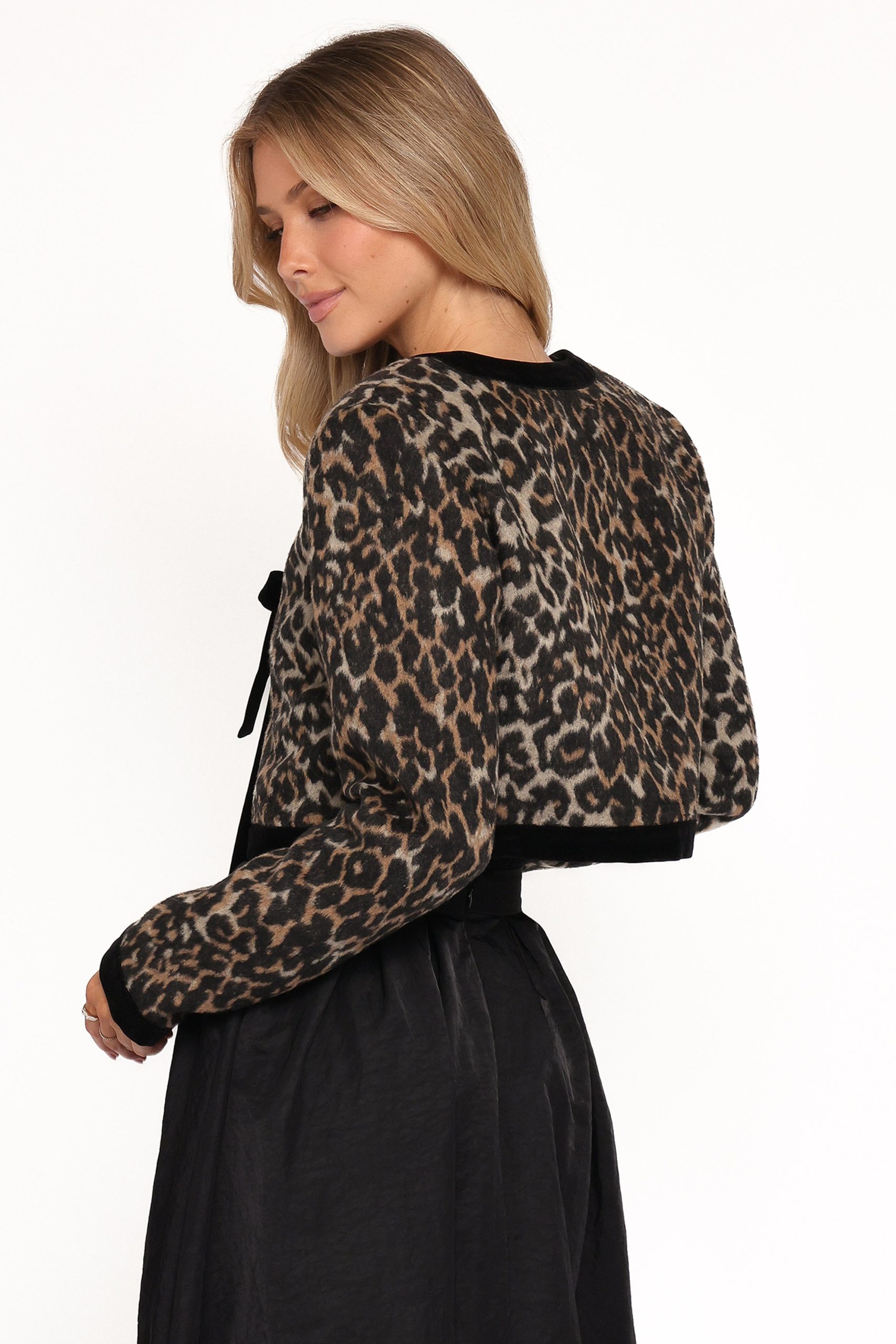 Vanna Tie Front Jacket - Leopard - Image 4