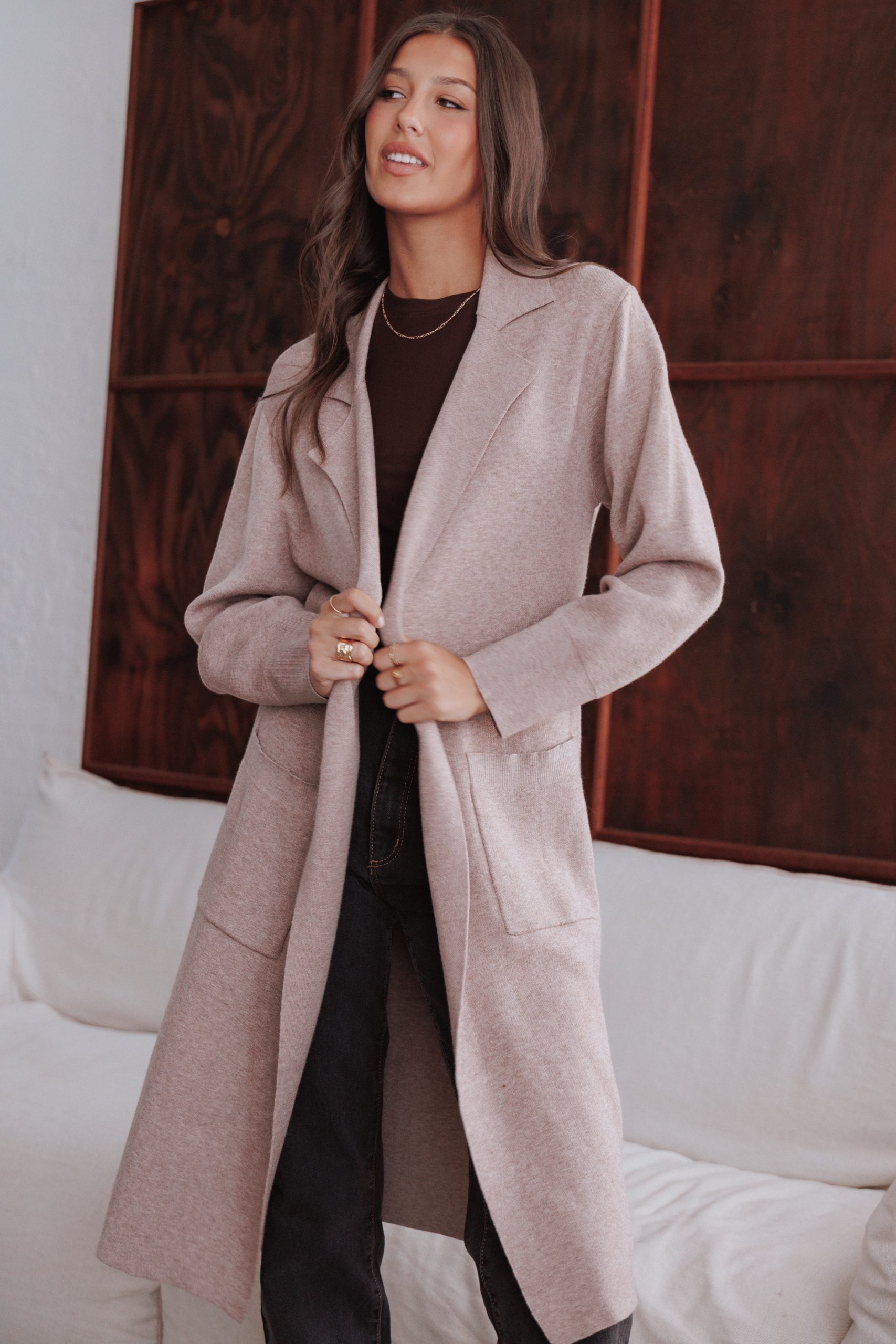 Venda Coatigan - Light Brown
