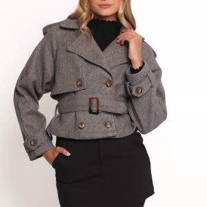 Zayda Crop Jacket - Grey