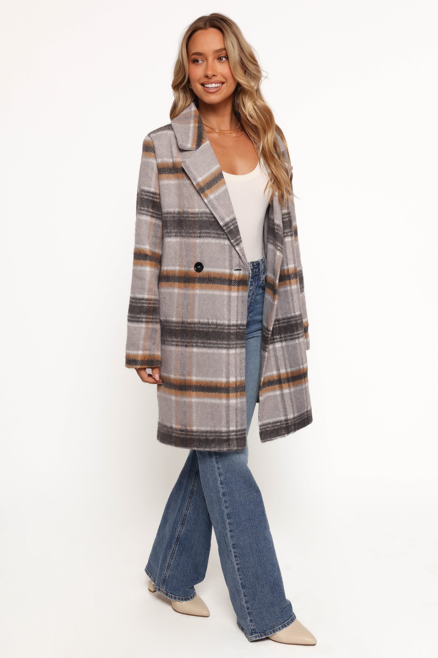Zella Long Coat - Grey Multi - Image 6