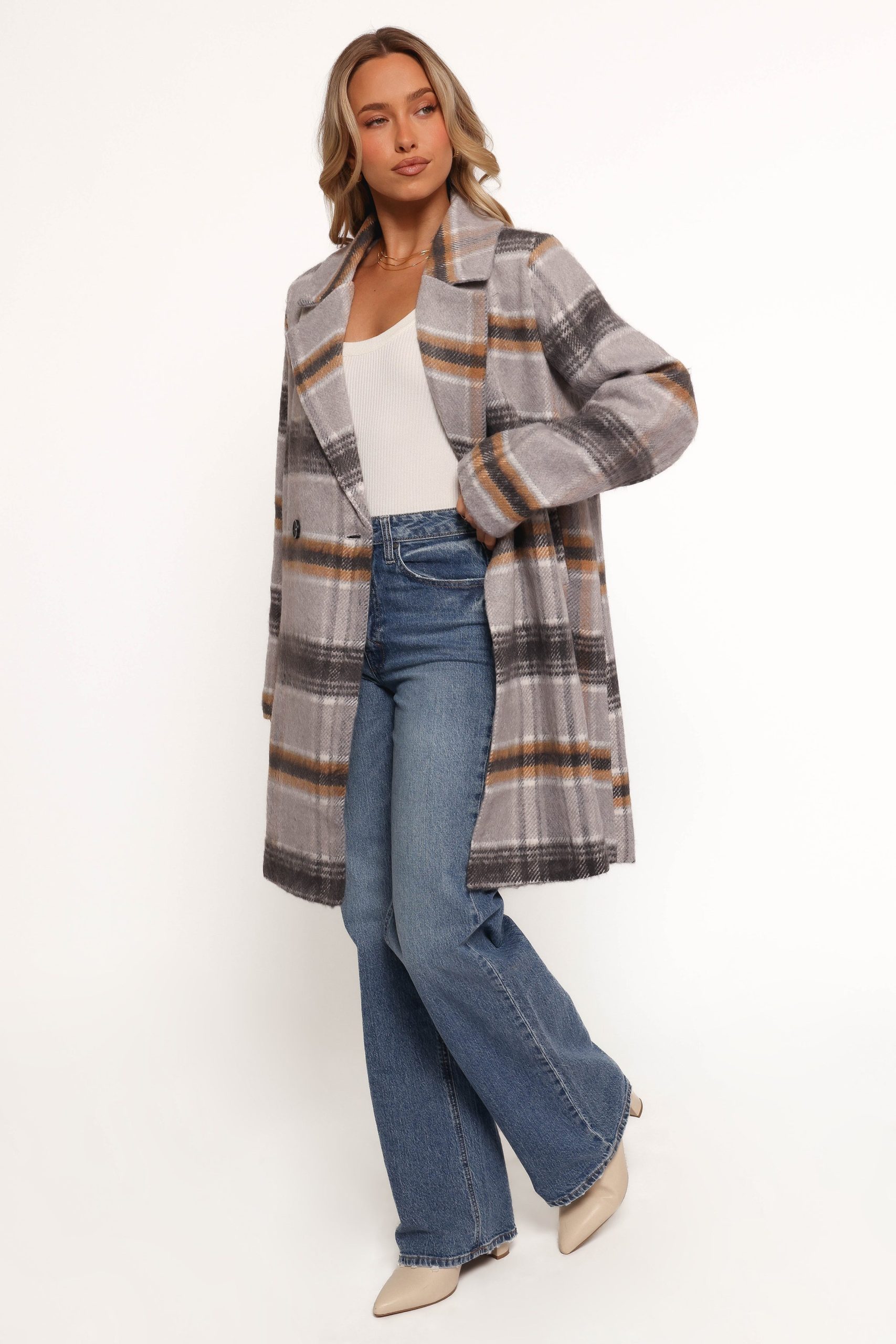 Zella Long Coat - Grey Multi - Image 4