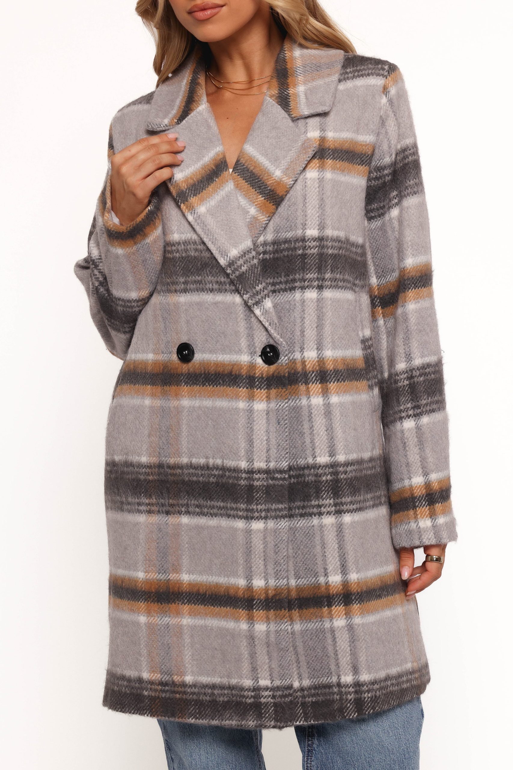 Zella Long Coat - Grey Multi - Image 7