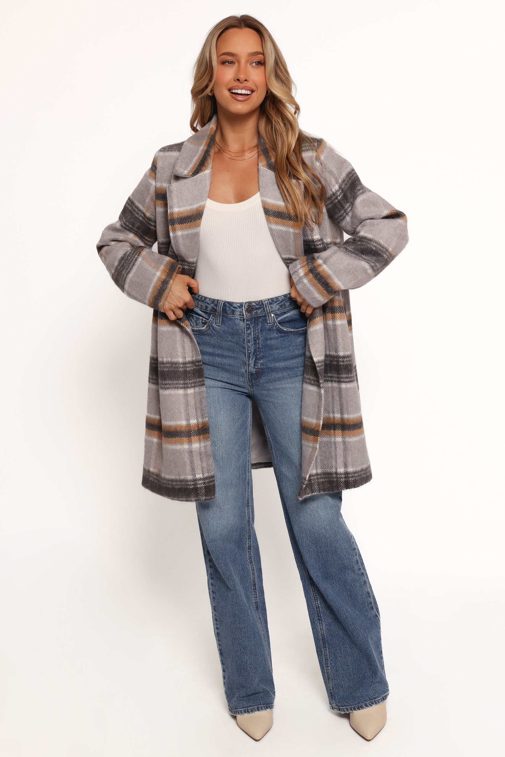 Zella Long Coat - Grey Multi - Image 8