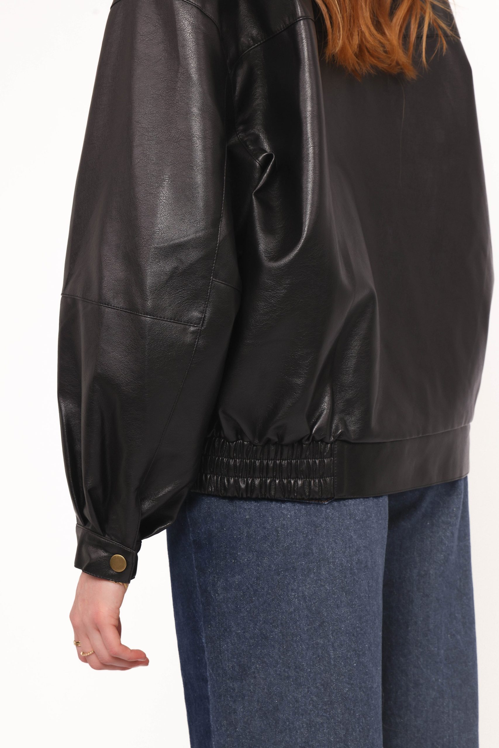 Zoe Bomber Jacket - Black - Image 6