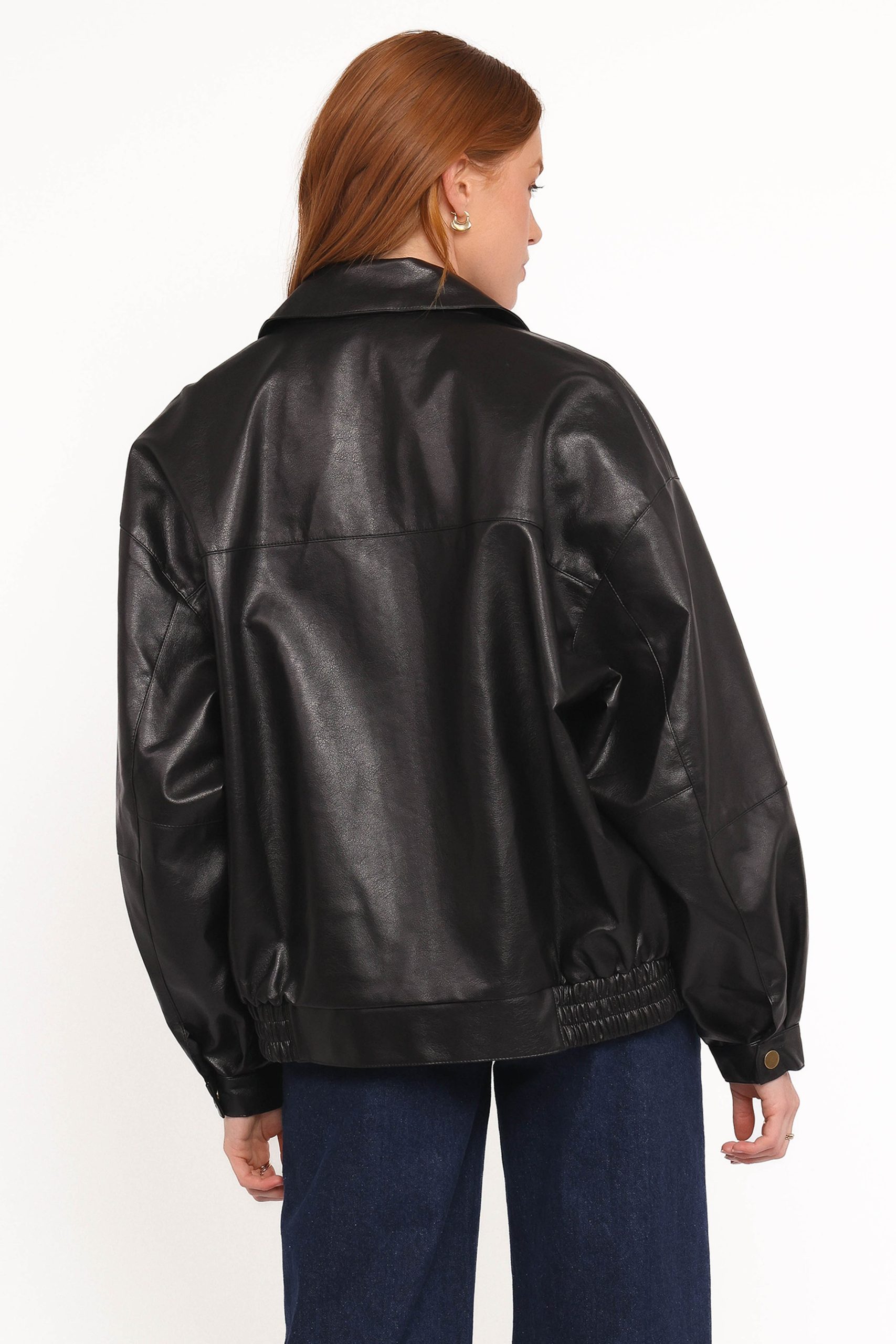 Zoe Bomber Jacket - Black - Image 3