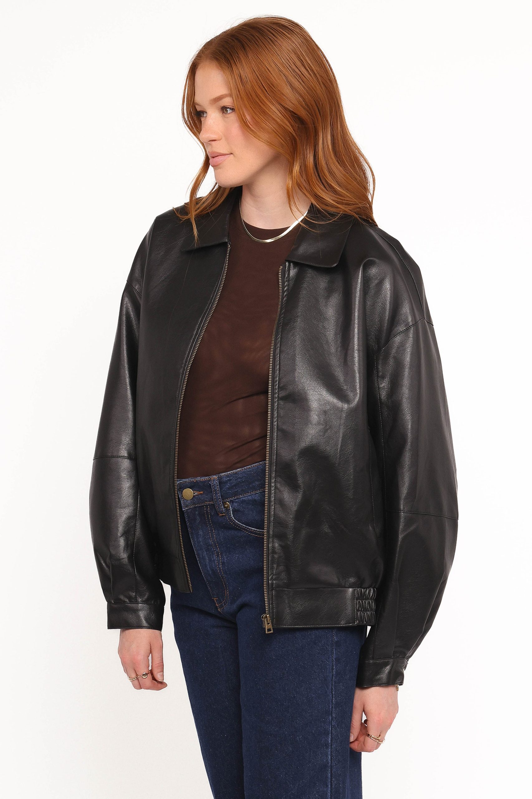 Zoe Bomber Jacket - Black - Image 4