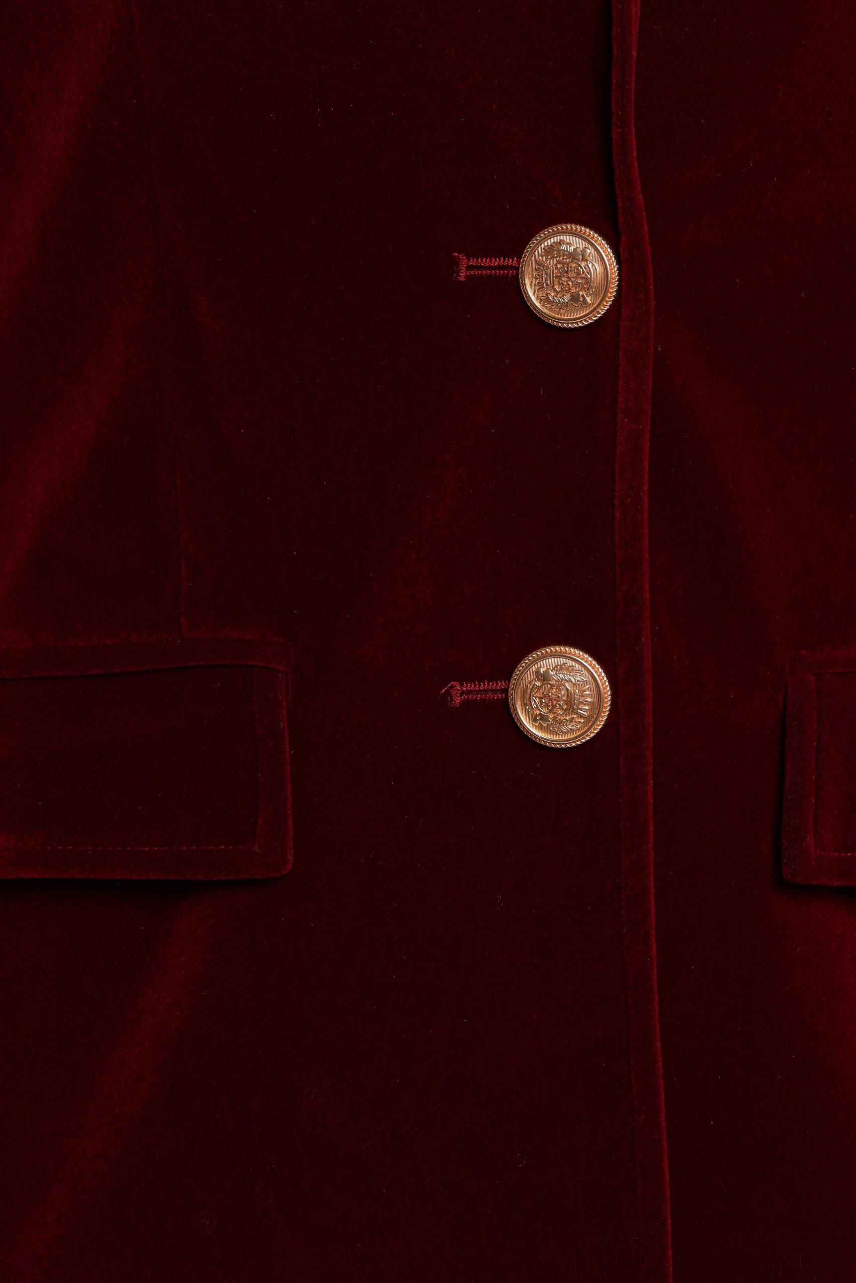 Zpya Single Button Velvet Blazer - Berry - Image 9