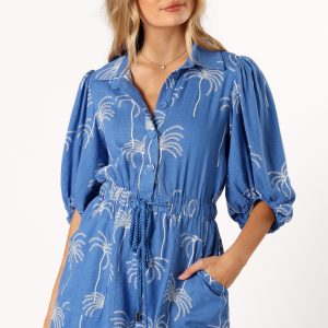 Gina Romper - Blue Print