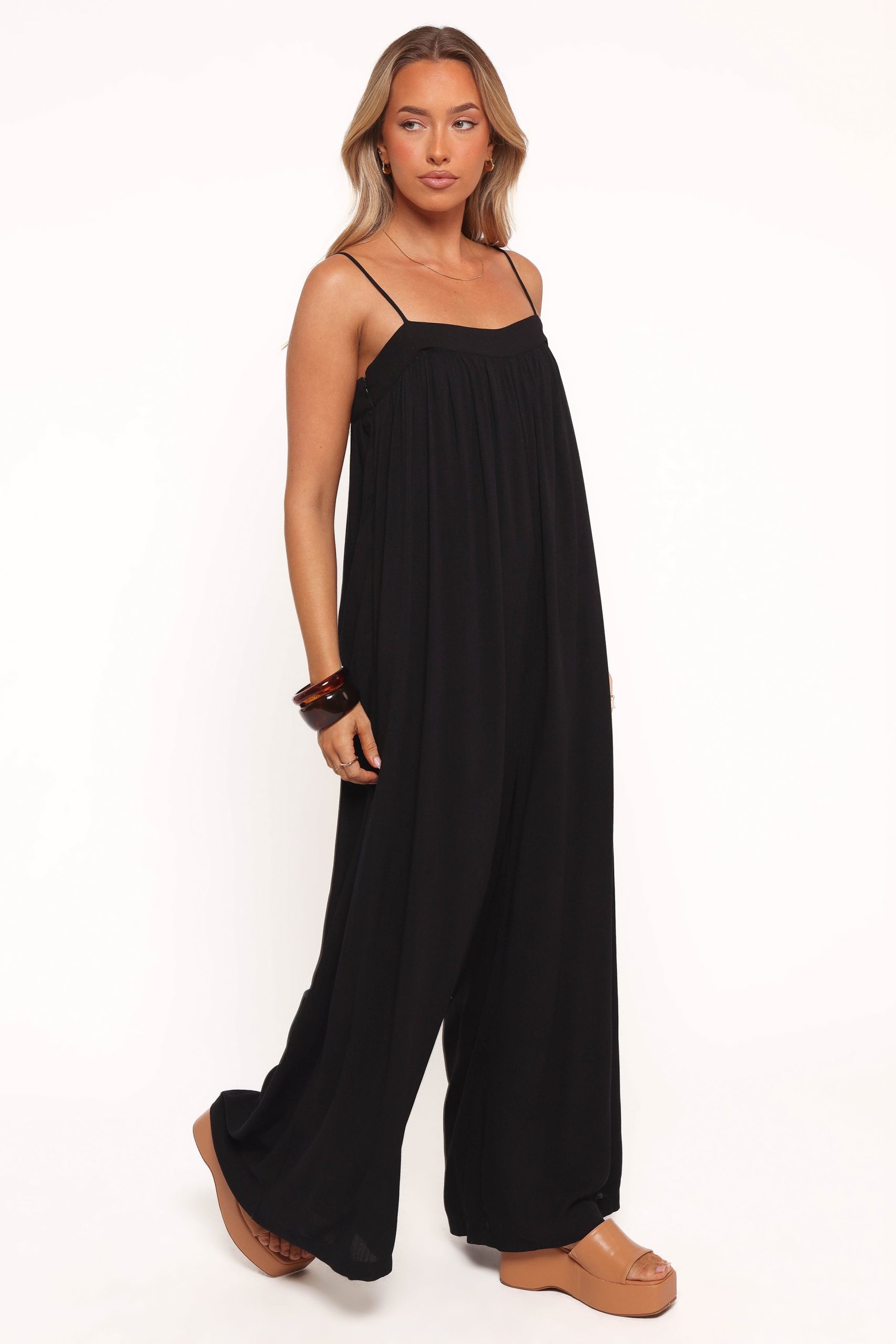 Abegail Flowy Jumpsuit - Black - Image 3
