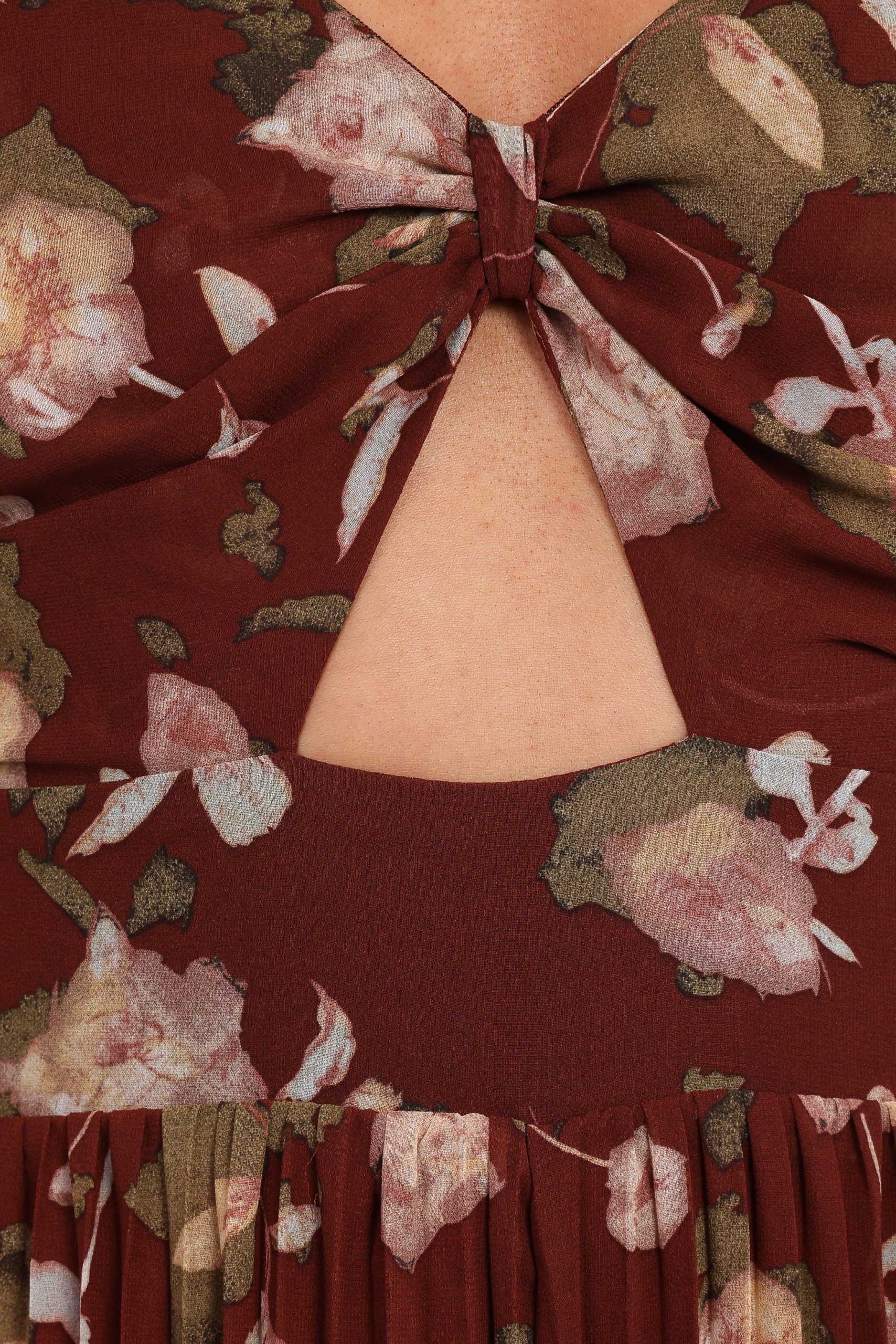 Alice Wide Leg Jumpsuit - Brown Floral - Image 7