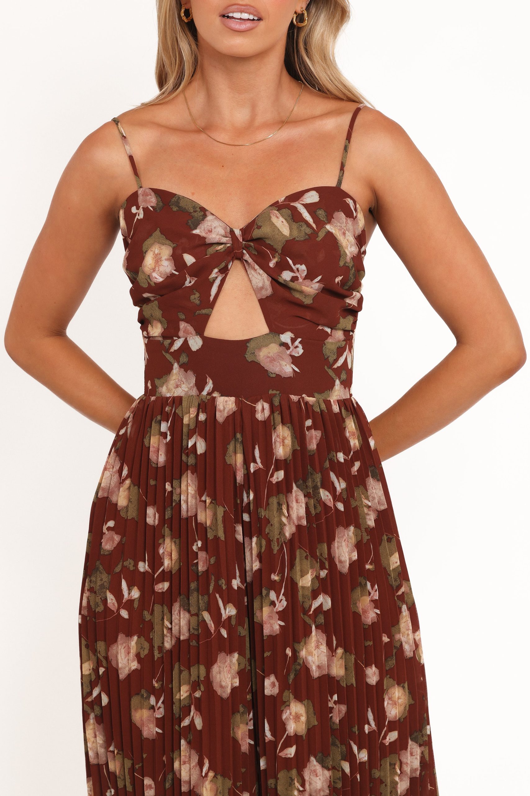 Alice Wide Leg Jumpsuit - Brown Floral - Image 6