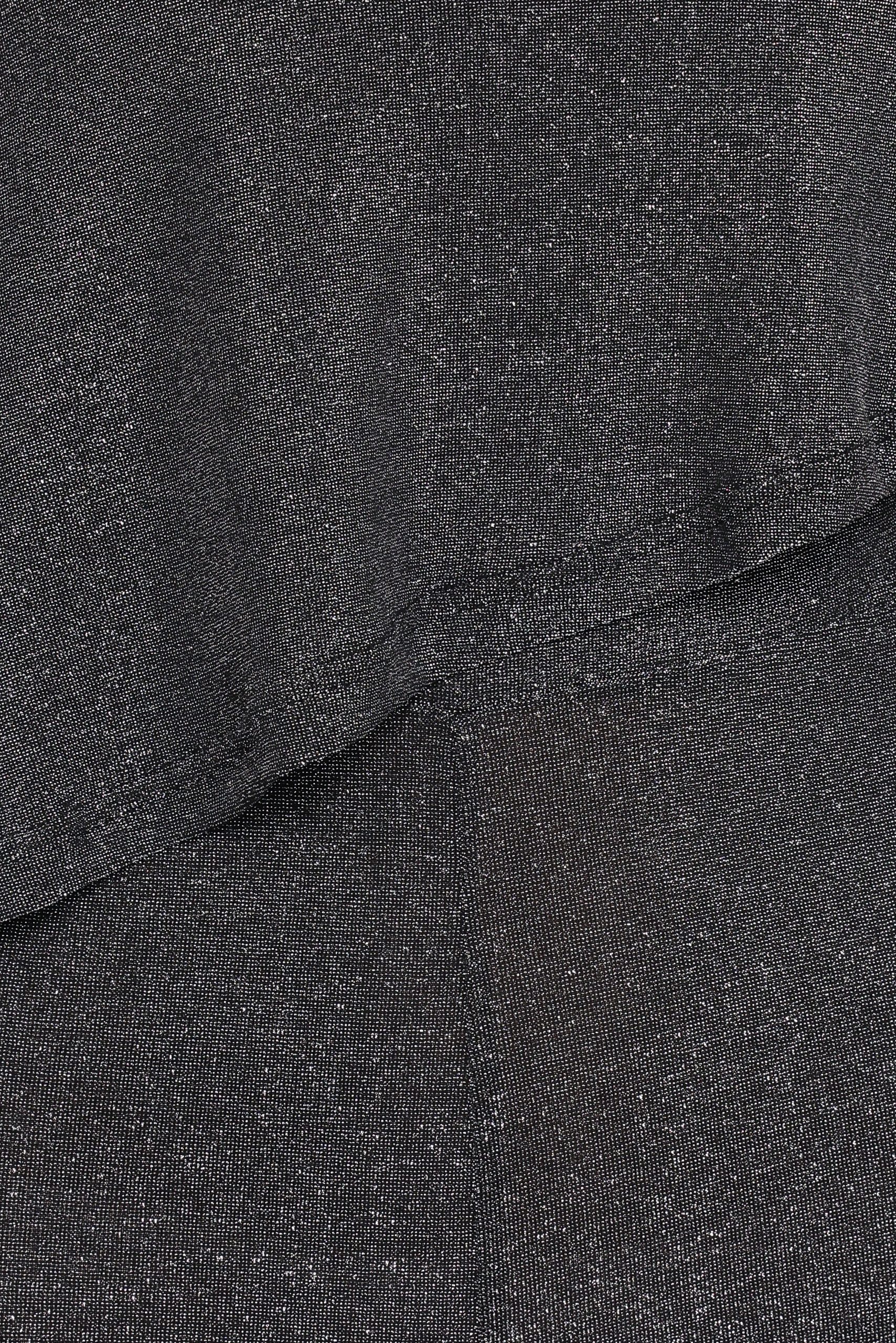 Anna One Shoulder Lurex Jumpsuit - Black Silver - Image 6