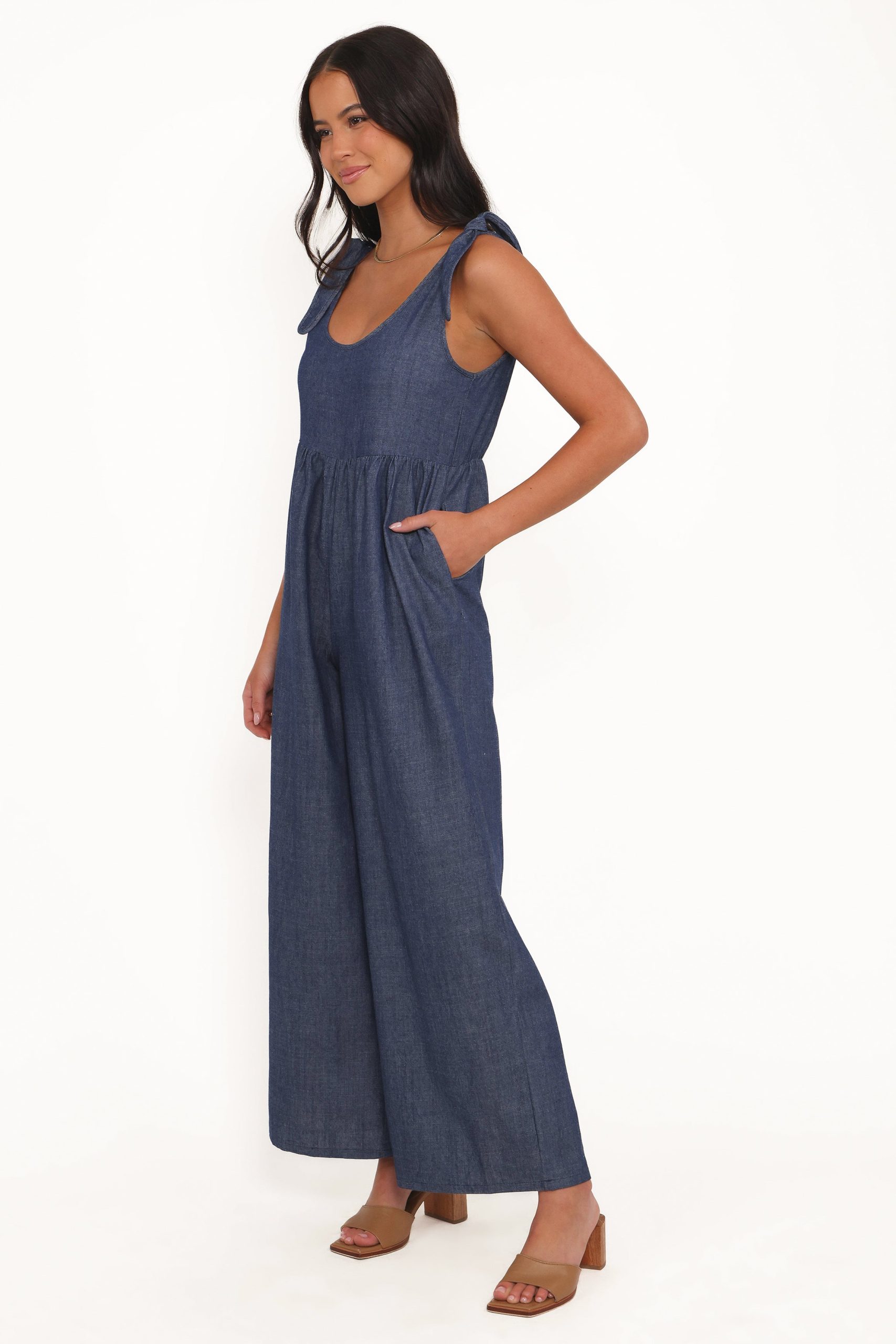 Ayla Chambray Jumpsuit - Denim - Image 4