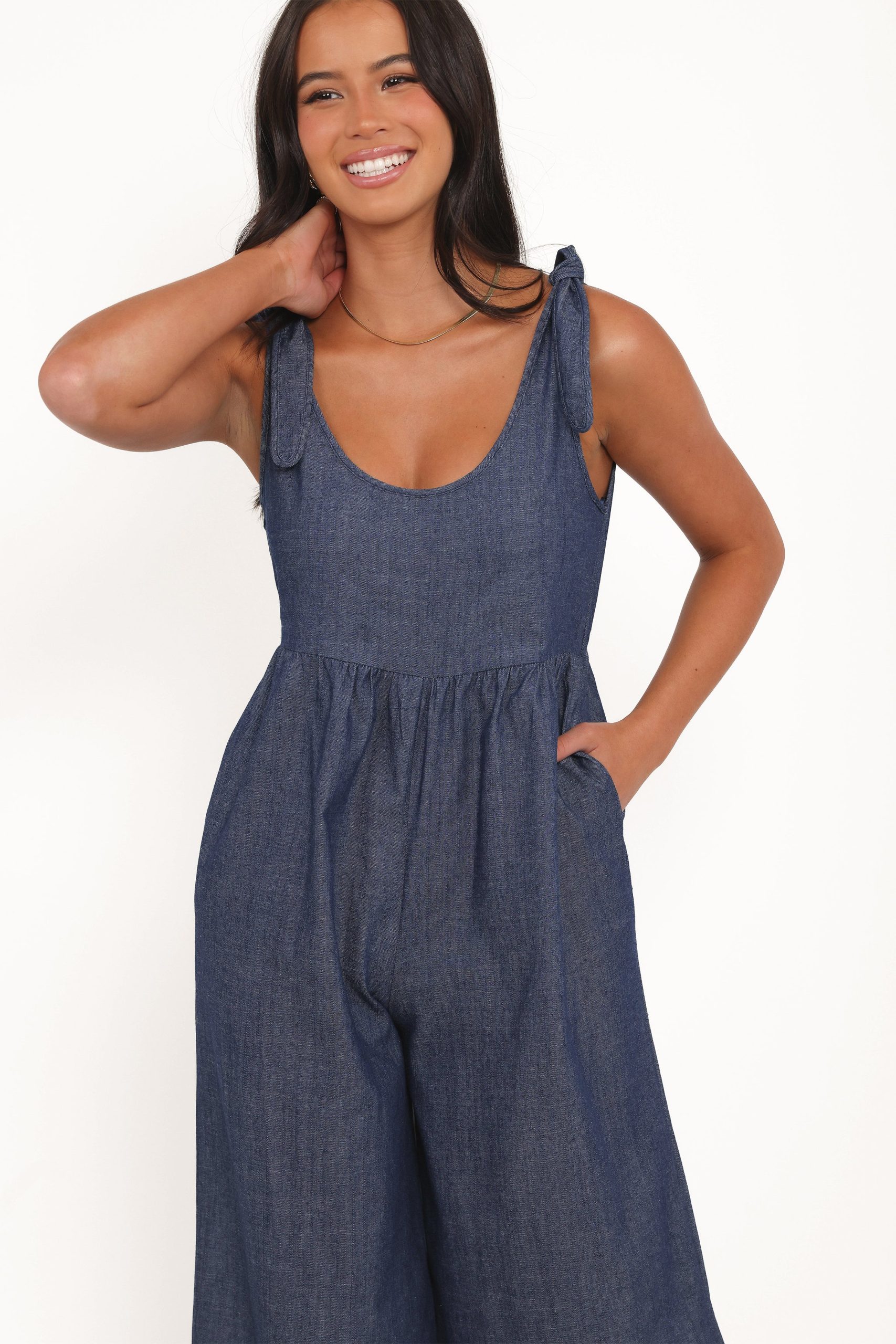 Ayla Chambray Jumpsuit - Denim - Image 3
