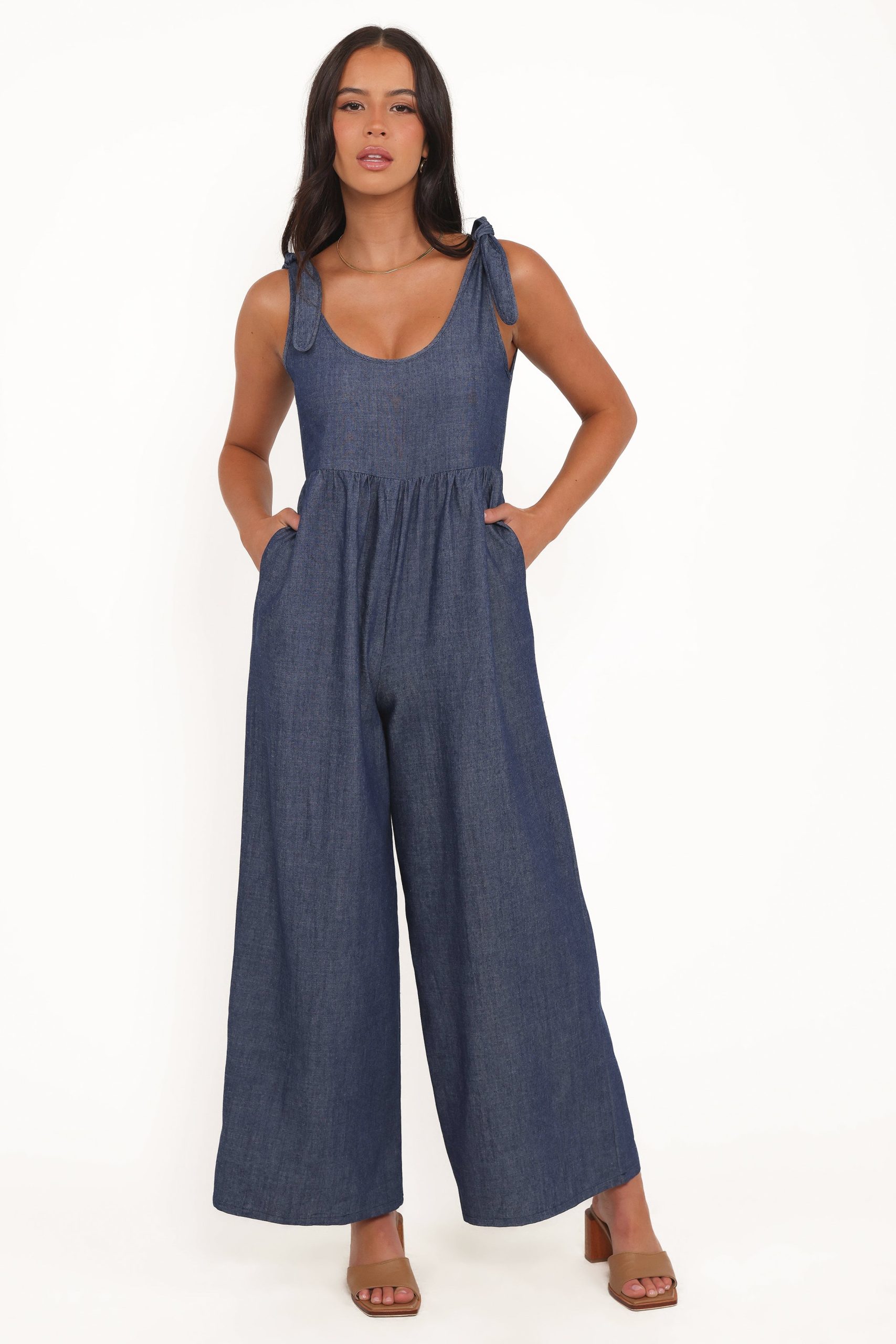 Ayla Chambray Jumpsuit - Denim - Image 2