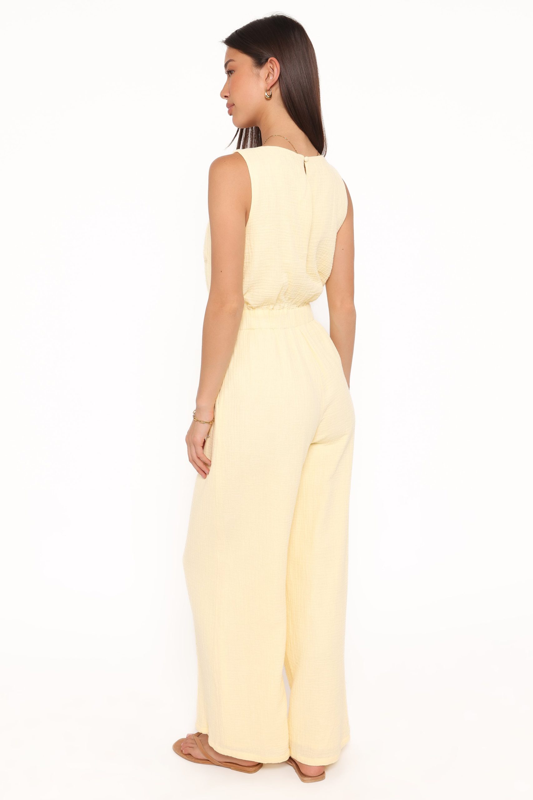 Brenna Cotton Jumpsuit - Baby Yellow - Image 4