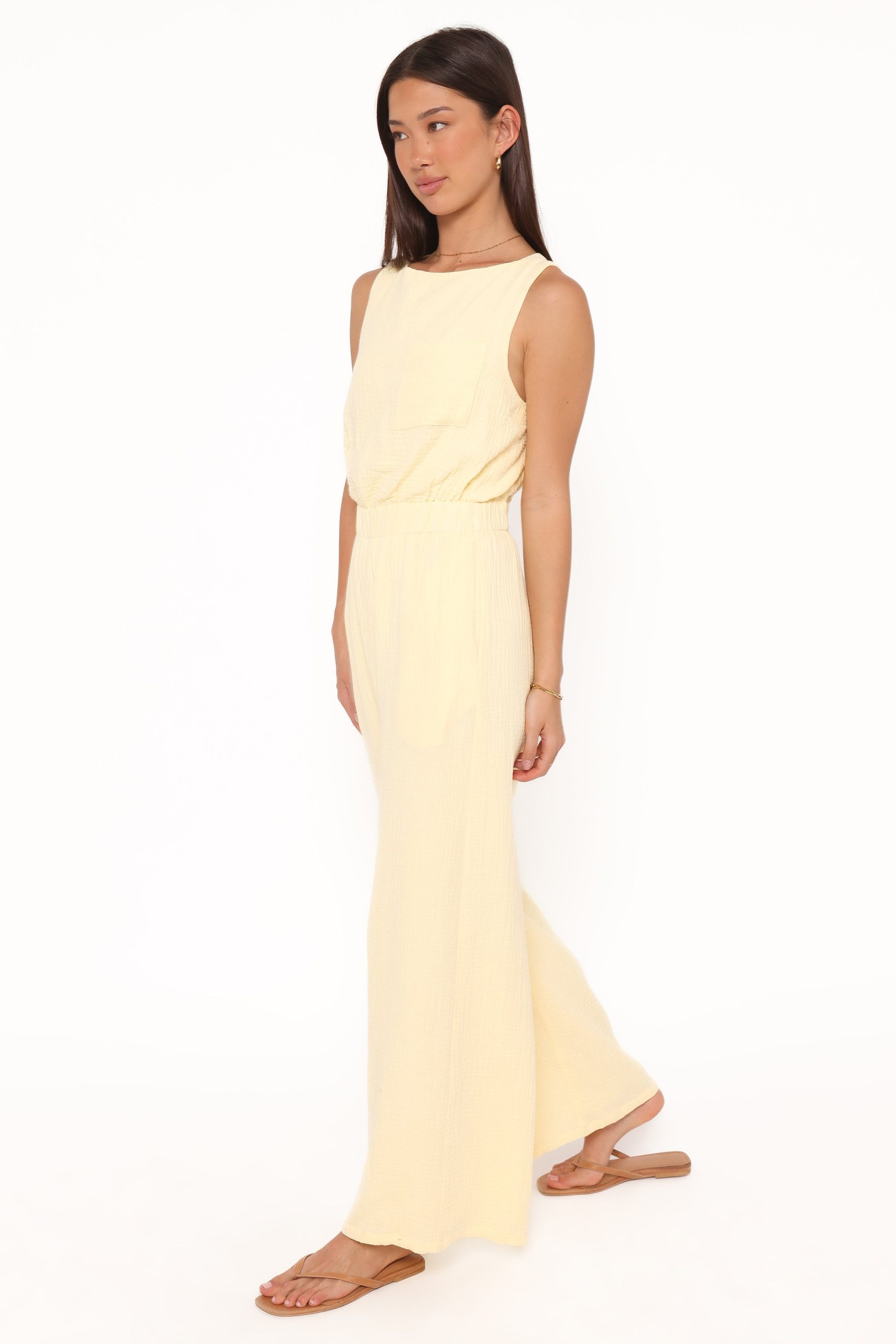 Brenna Cotton Jumpsuit - Baby Yellow - Image 3